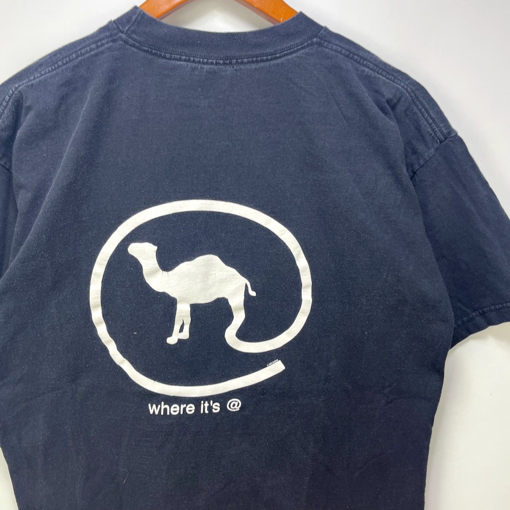 Camel VINTAGE Camel Cigarettes Promo T Shirt Where Its At XL Black Cotton Short Sleeve Men T-Shirt 1990s Logo 1997 Decade Vintage Size US XL / EU 56 / 4 - 2 Thumbnail