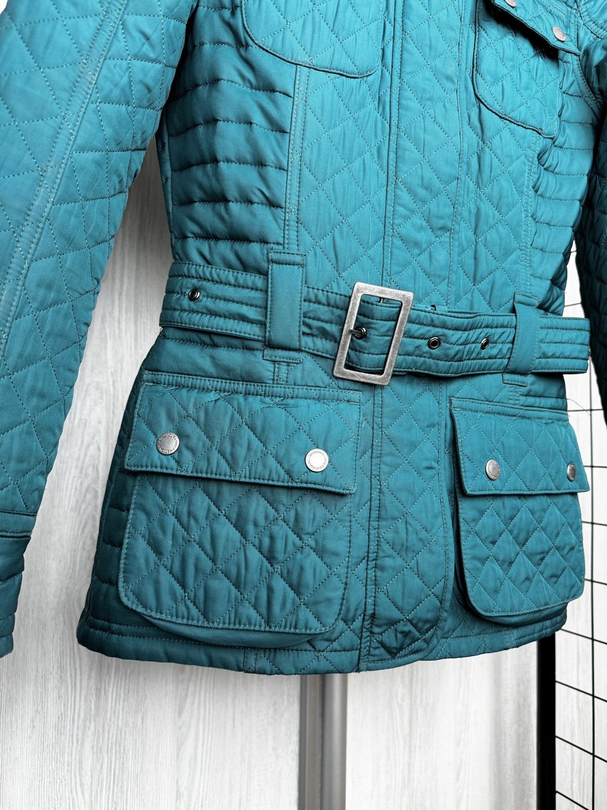 Barbour Barbour International Black Streak Quilted Leather Trim Jckt Size S / US 4 / IT 40 - 9 Thumbnail