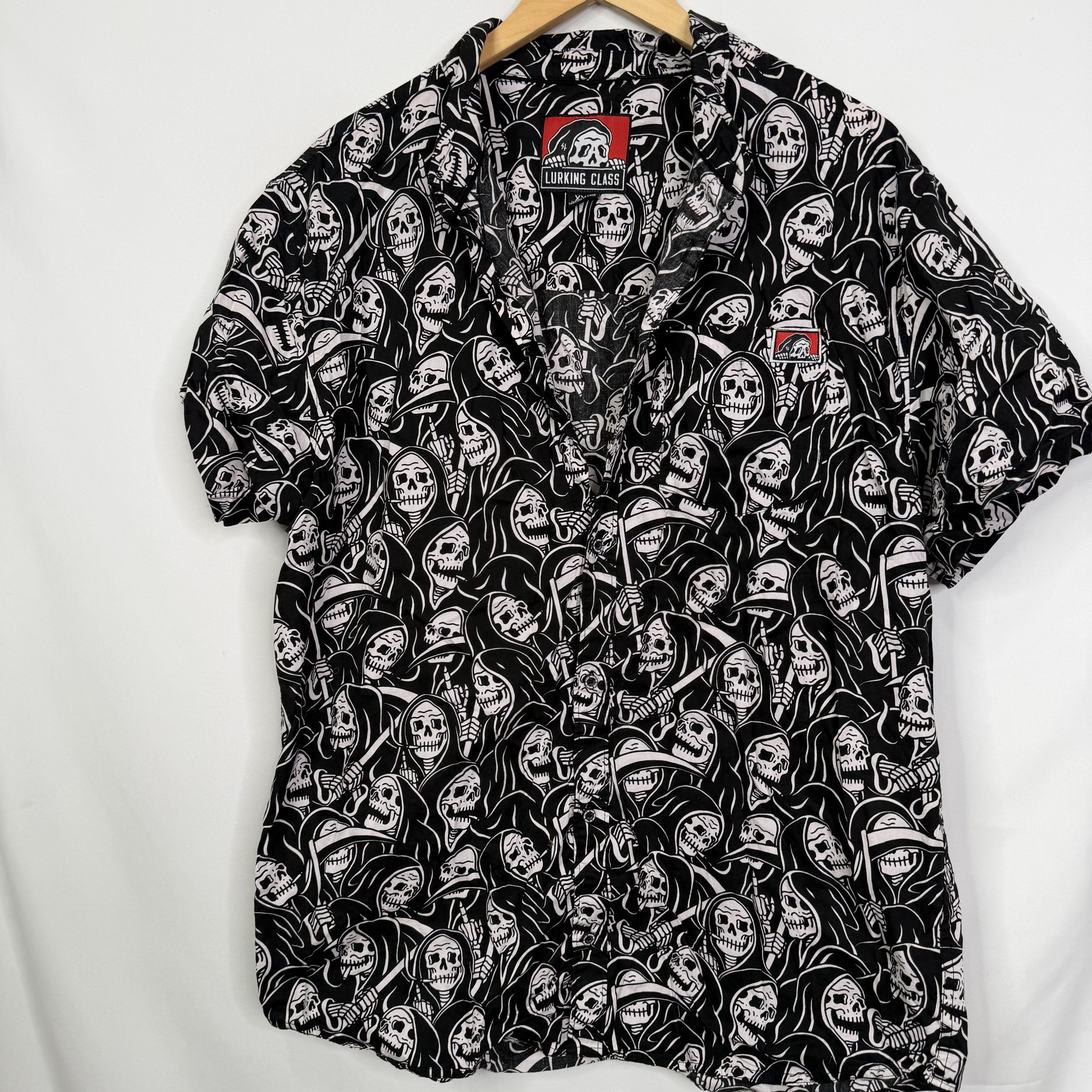 Lurking Class Lurking Class Sketchy Tank Grim Reaper Button Down Shirt Size US XXL / EU 58 / 5 - 9 Thumbnail