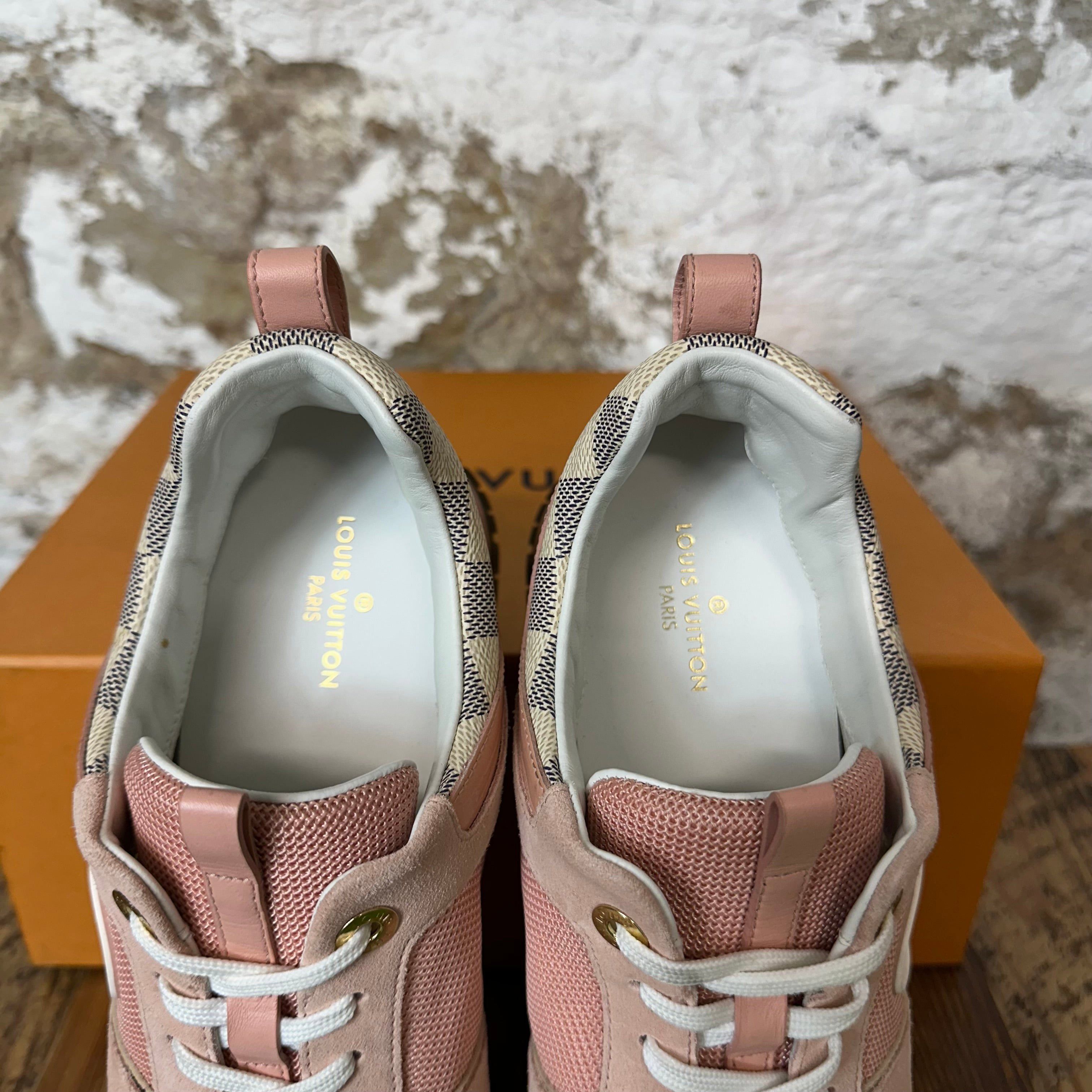Louis Vuitton Louis Vuitton Damier Pink Suede Runaway Sneaker Sz 7 (40) Size US 7 / EU 40 - 4 Thumbnail