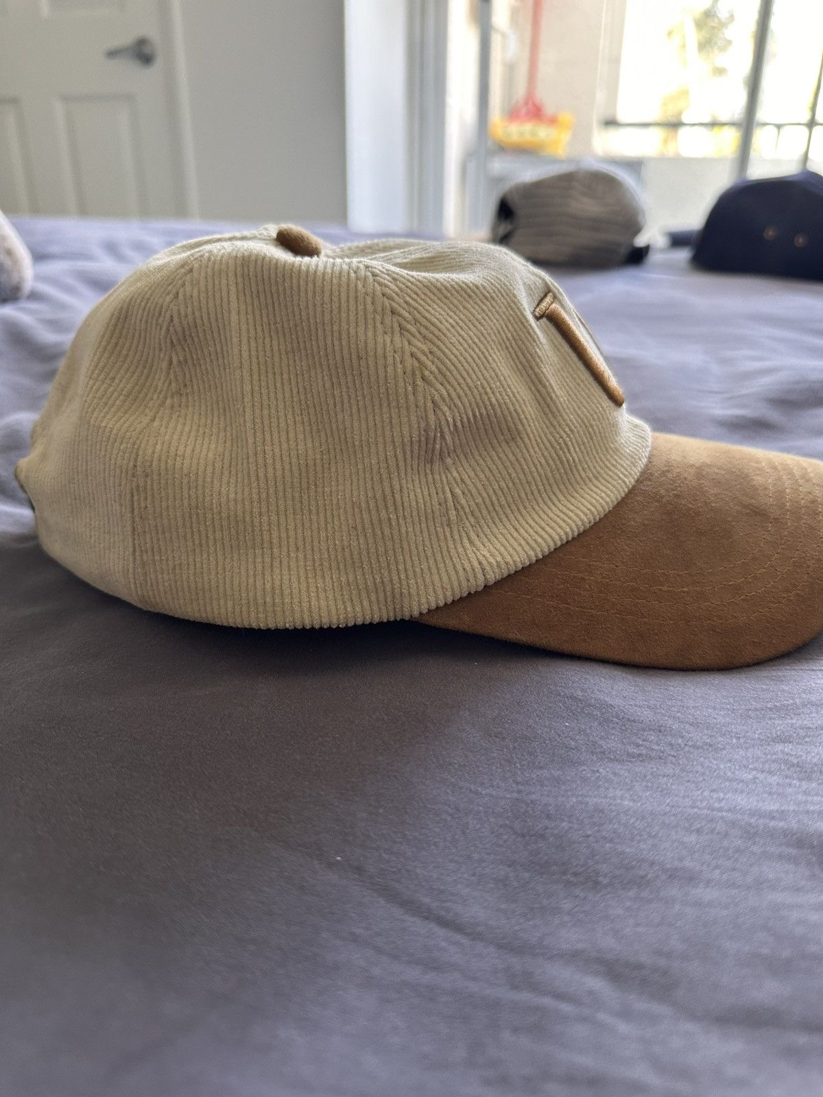 I Love Ugly U Porter Cap Tan Suede Size ONE SIZE - 6 Thumbnail