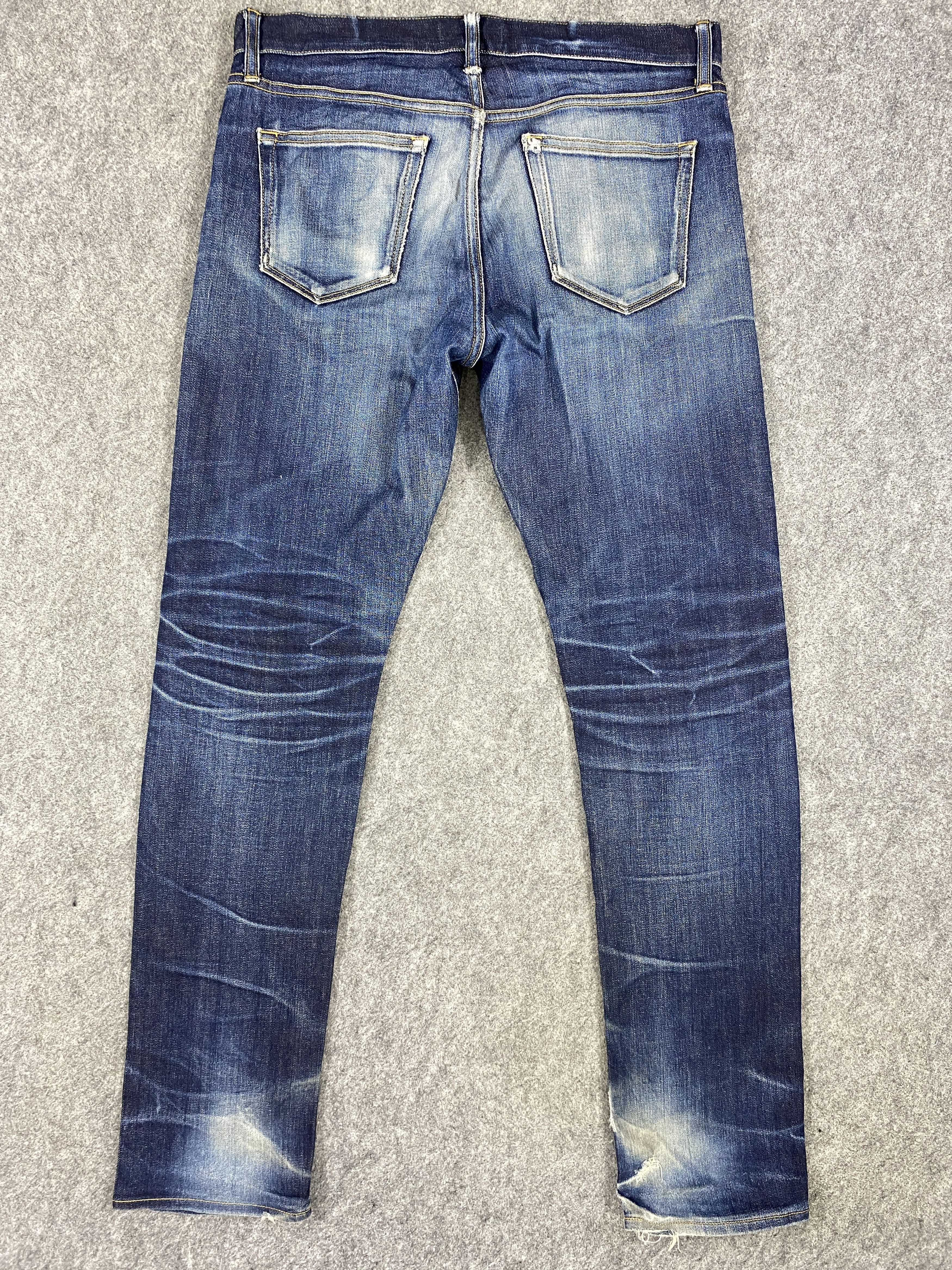 Japanese Brand Redline Distressed Blue Vintage Uniqlo Jeans 33x33 Denim Size US 33 - 2 Thumbnail
