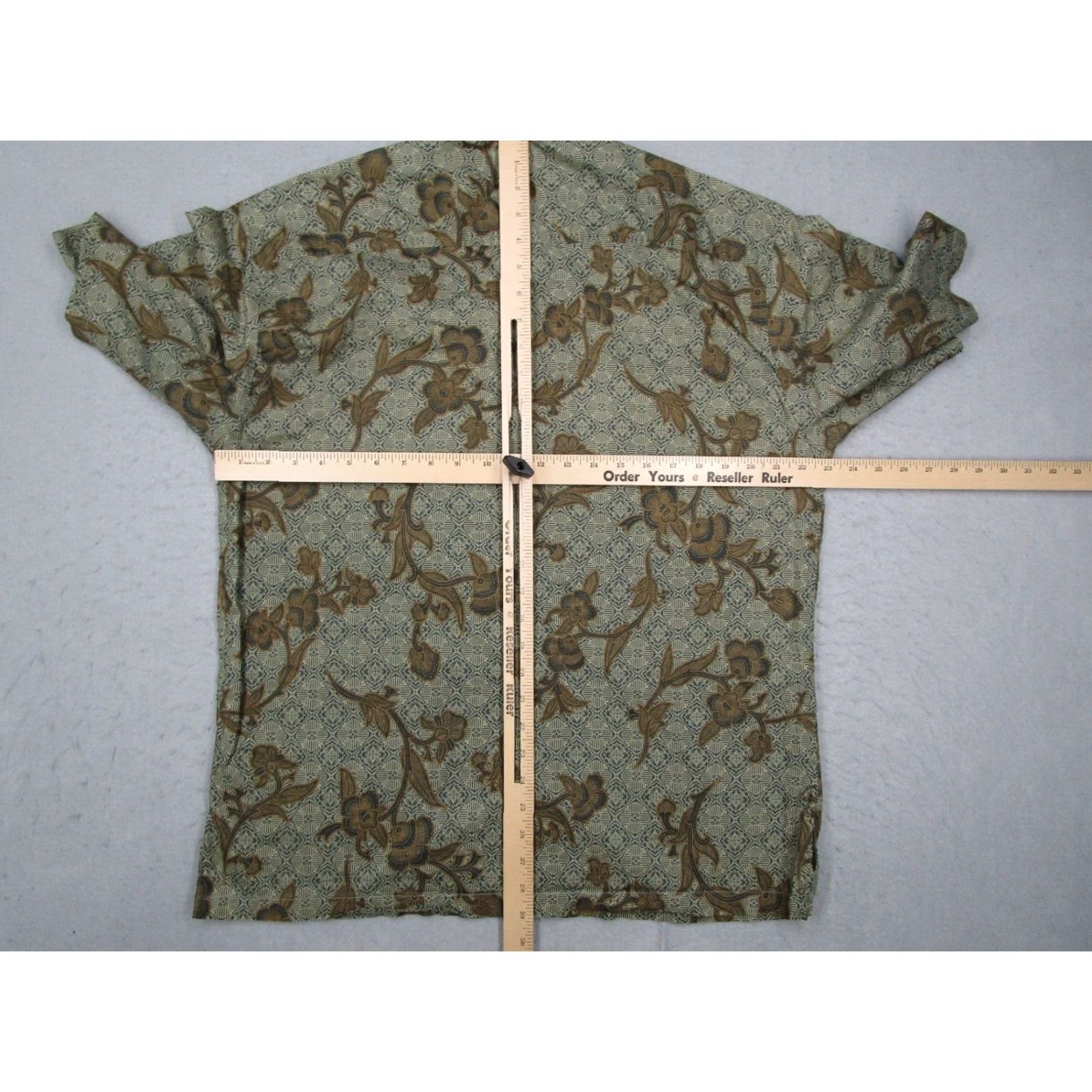 Tori Richard Tori Richard Shirt Mens Large Green Cotton Lawn Button Up Hawaiian Made in USA Size US L / EU 52-54 / 3 - 4 Thumbnail