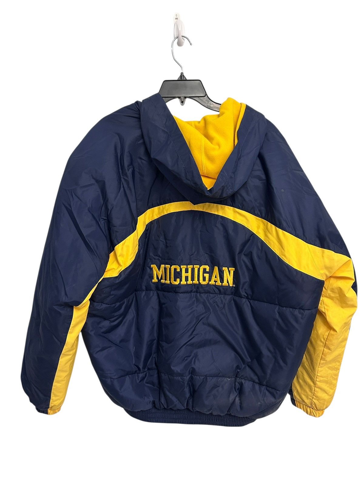 Nike Vintage Nike Michigan Wolverines Hooded Jacket Size large Size US L / EU 52-54 / 3 - 3 Thumbnail
