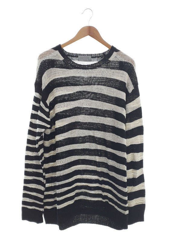 Yohji Yamamoto POUR HOMME border long sleeve knit HZ-K01-090 Size US L / EU 52-54 / 3 - 1 Thumbnail