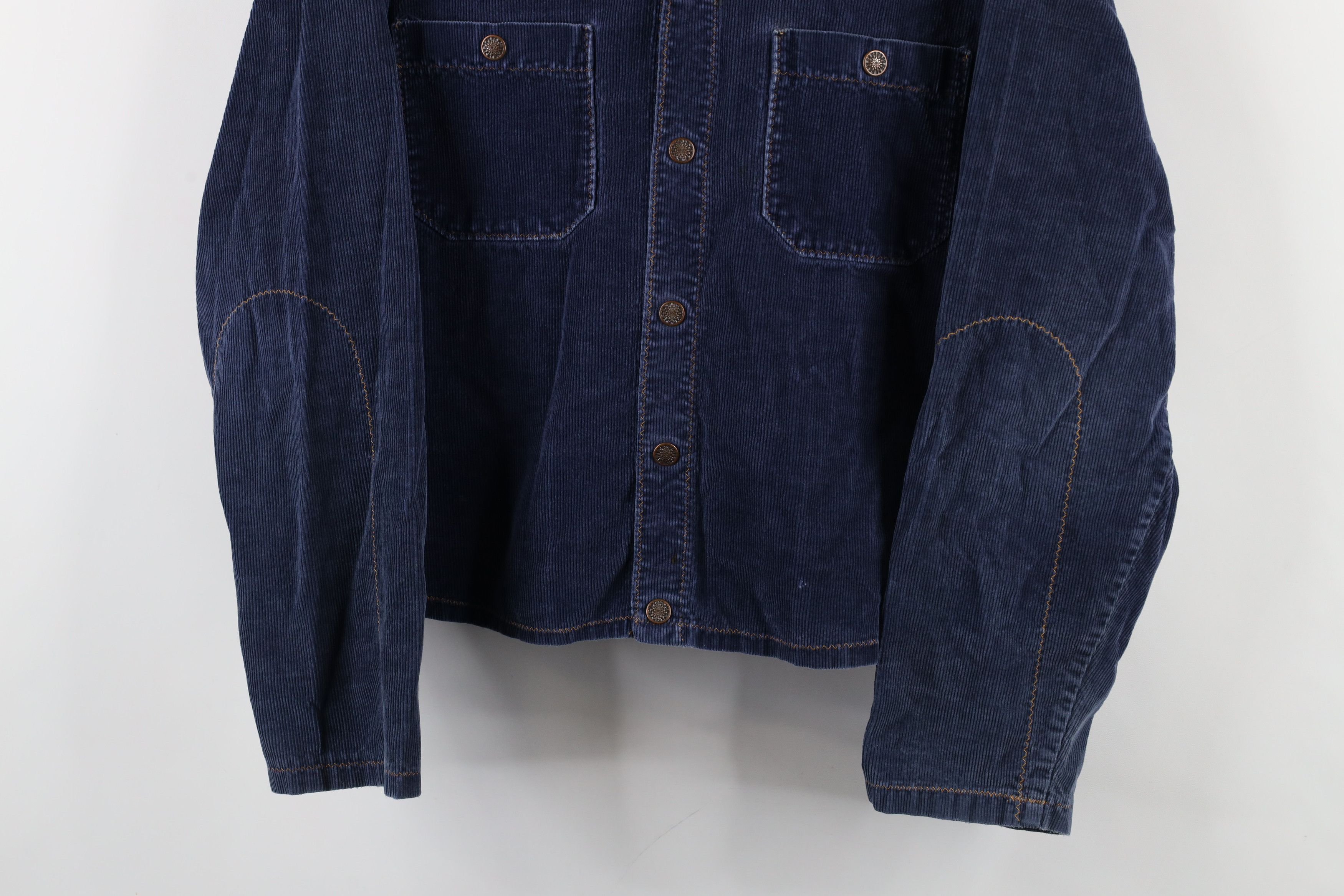Vintage Vintage 50s 60s Streetwear Corduroy Trucker Jacket Blue USA Size M / US 6-8 / IT 42-44 - 3 Thumbnail