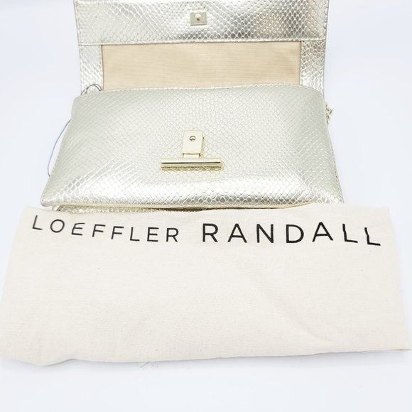 Loeffler Randall Pre-Owned Loeffler Randall Tab Embossed Metallic Leather Clu Size ONE SIZE - 7 Thumbnail