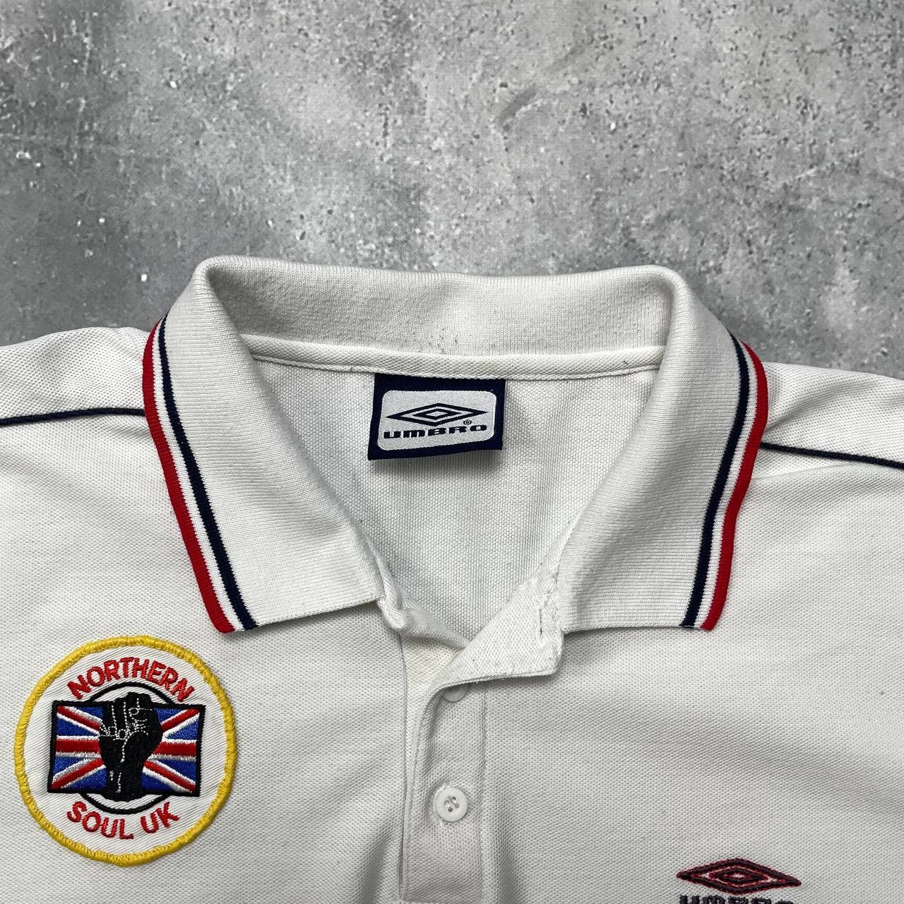Band Tees Vintage 2000s Umbro Northern Soul UK Polo Shirt White XL Size US XL / EU 56 / 4 - 8 Thumbnail