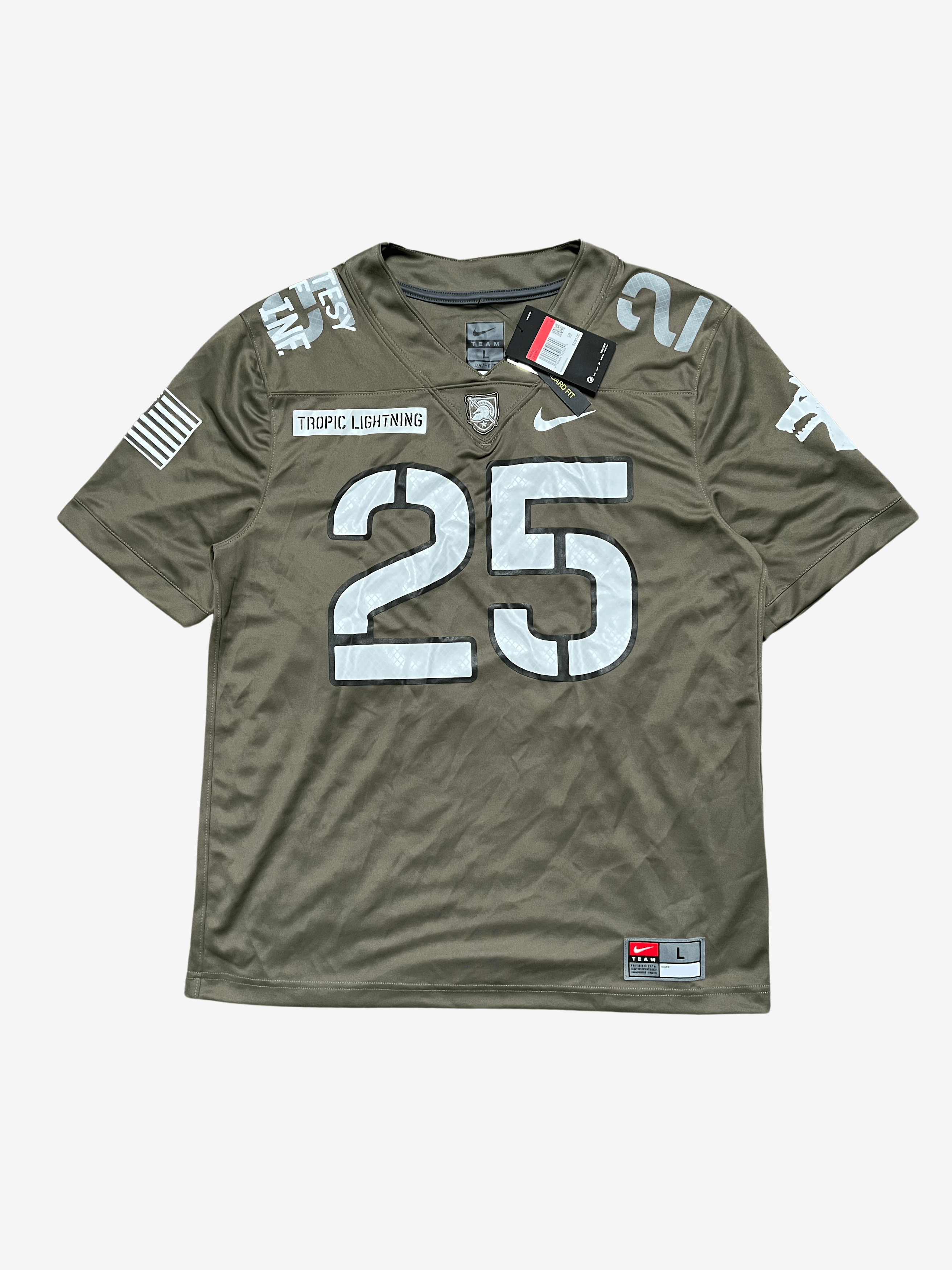 Nike Army Black Knights USA Infantry Olive Football Jersey