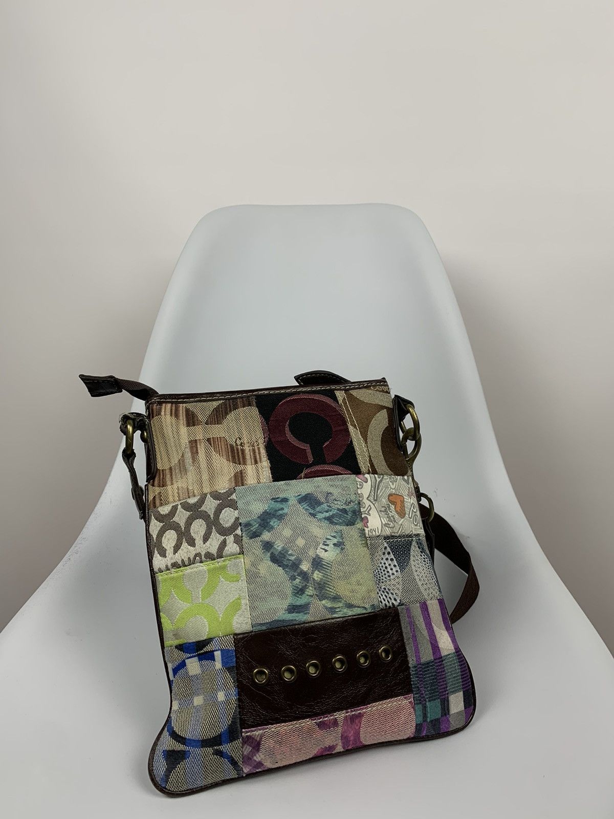 Coach Vintage Coach Leather Patchwork Shoulder Bag Y2K Size ONE SIZE - 2 Thumbnail