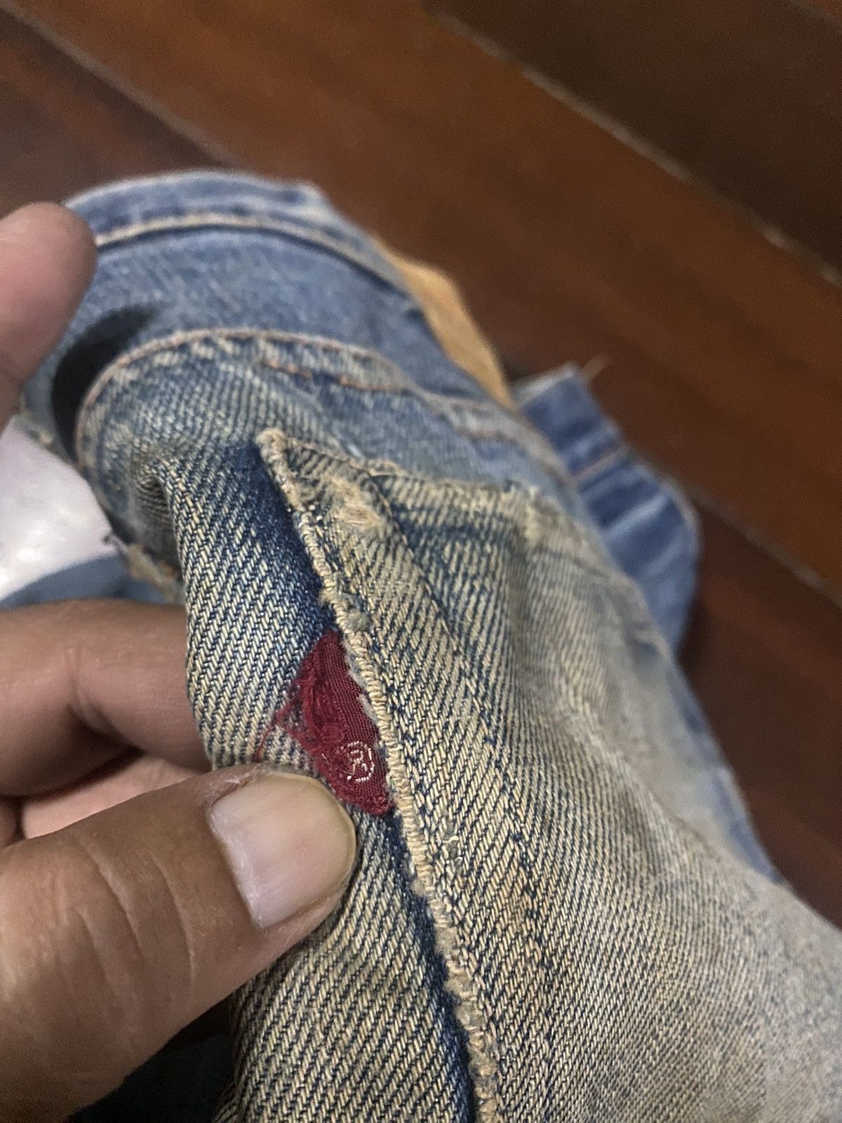 Full Count & Co. FIRE 🔥 FULL COUNT RUSTY DISTRESSED NICE FADED Size US 33 - 23 Thumbnail