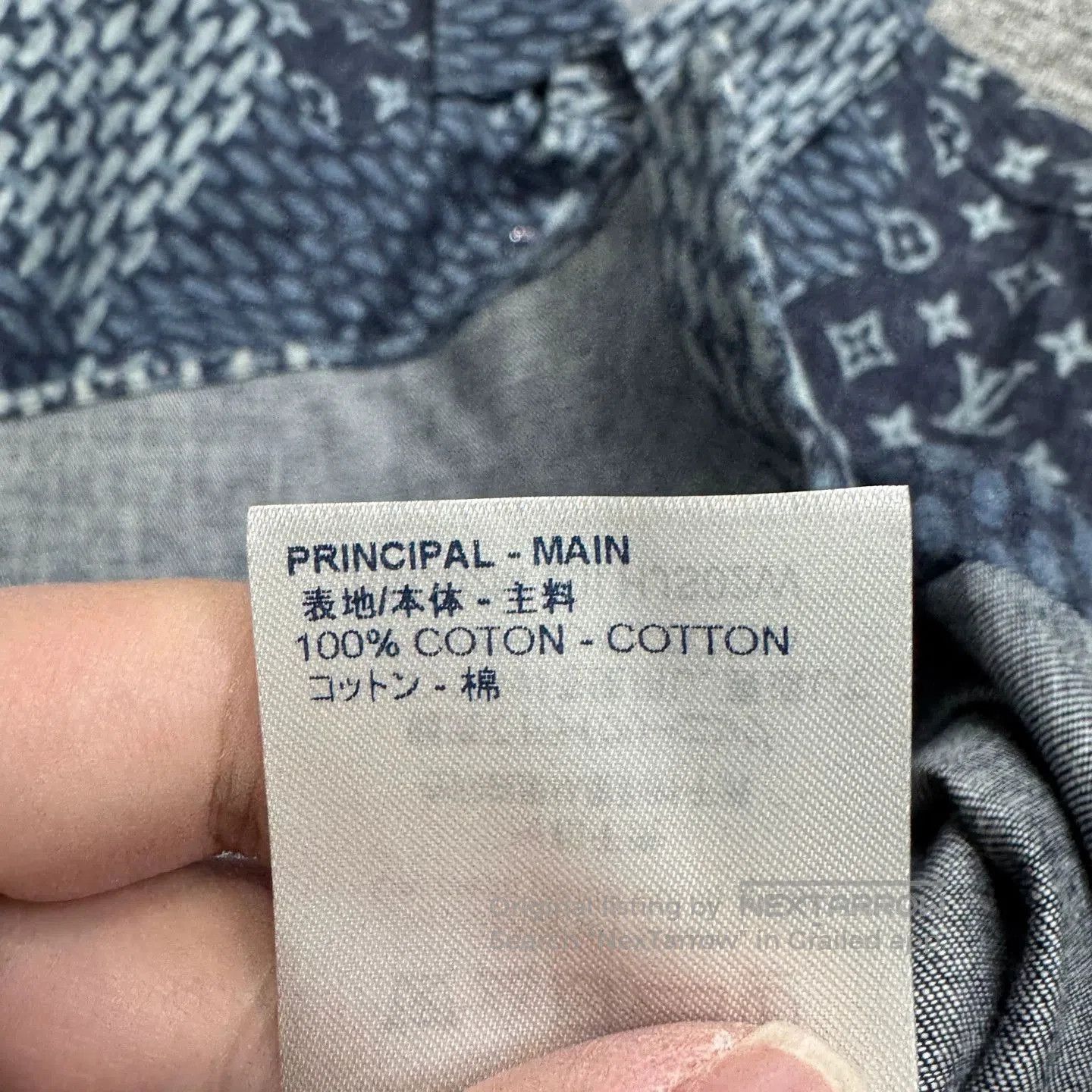 Louis Vuitton Blue Patterned Long Sleeve Button-Up Shirt (L). Size US L / EU 52-54 / 3 - 4 Thumbnail