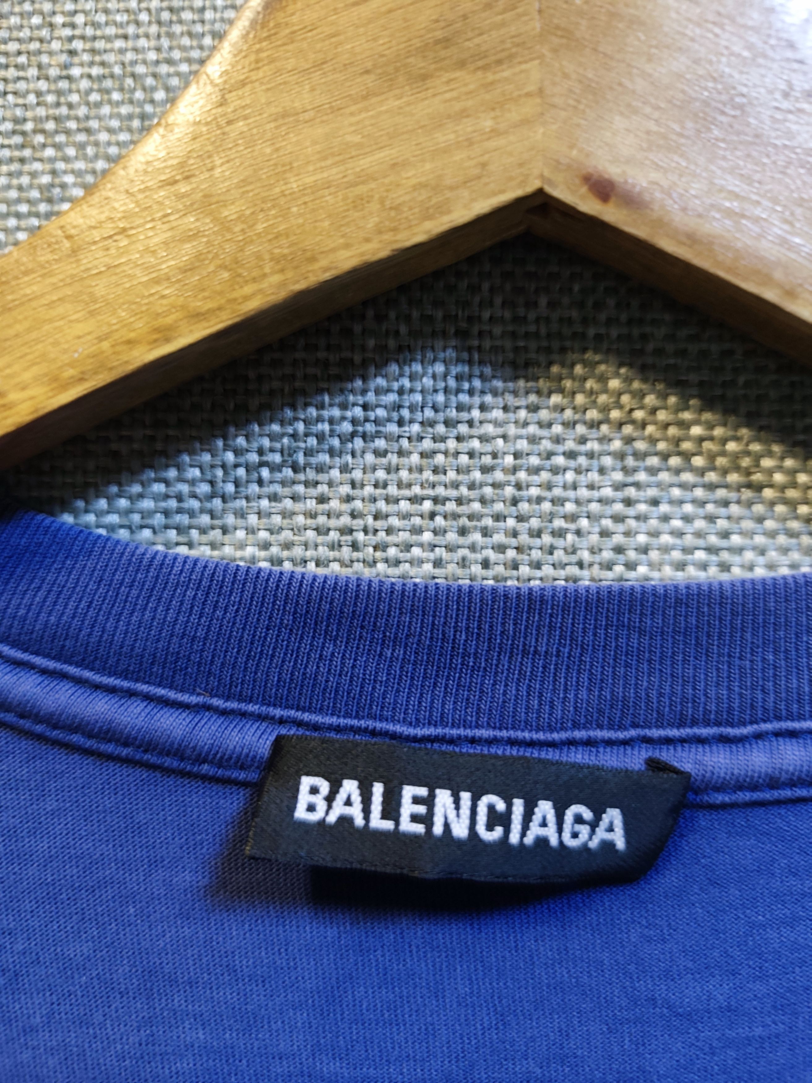 Balenciaga Balenciaga blue logo print oversized T-shirt Size US S / EU 44-46 / 1 - 5 Thumbnail