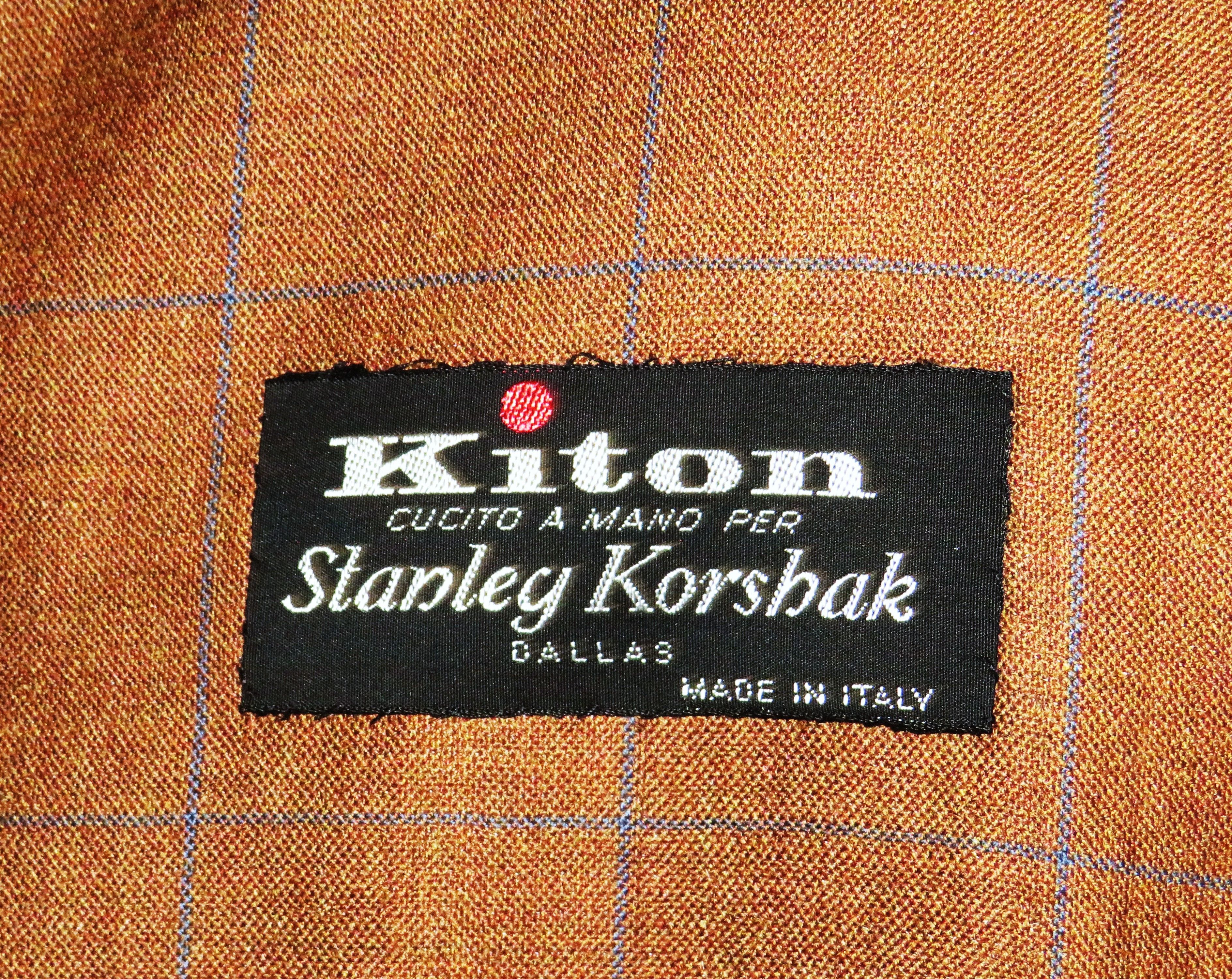 Kiton Handmade Brown Windowpane 100% Cashmere 3/2 Sport Coat 39R Size 38R - 13 Thumbnail
