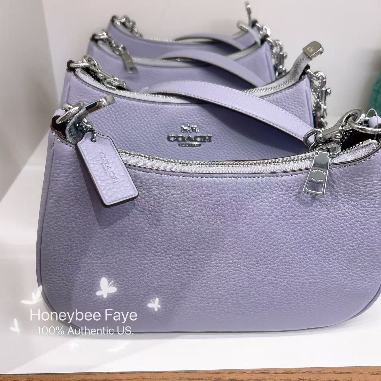 Coach NWT Coach Teri Shoulder Bag Silver/Mist CV934 Size ONE SIZE - 3 Thumbnail