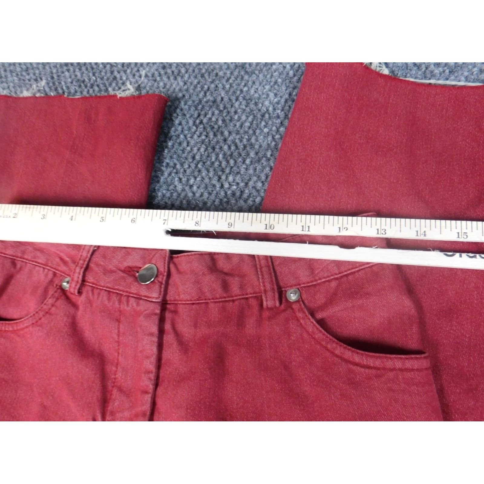 Bebe bebe Jeans Womens 4 red straight denim Jeans Size 42" / US 20 - 2 Thumbnail