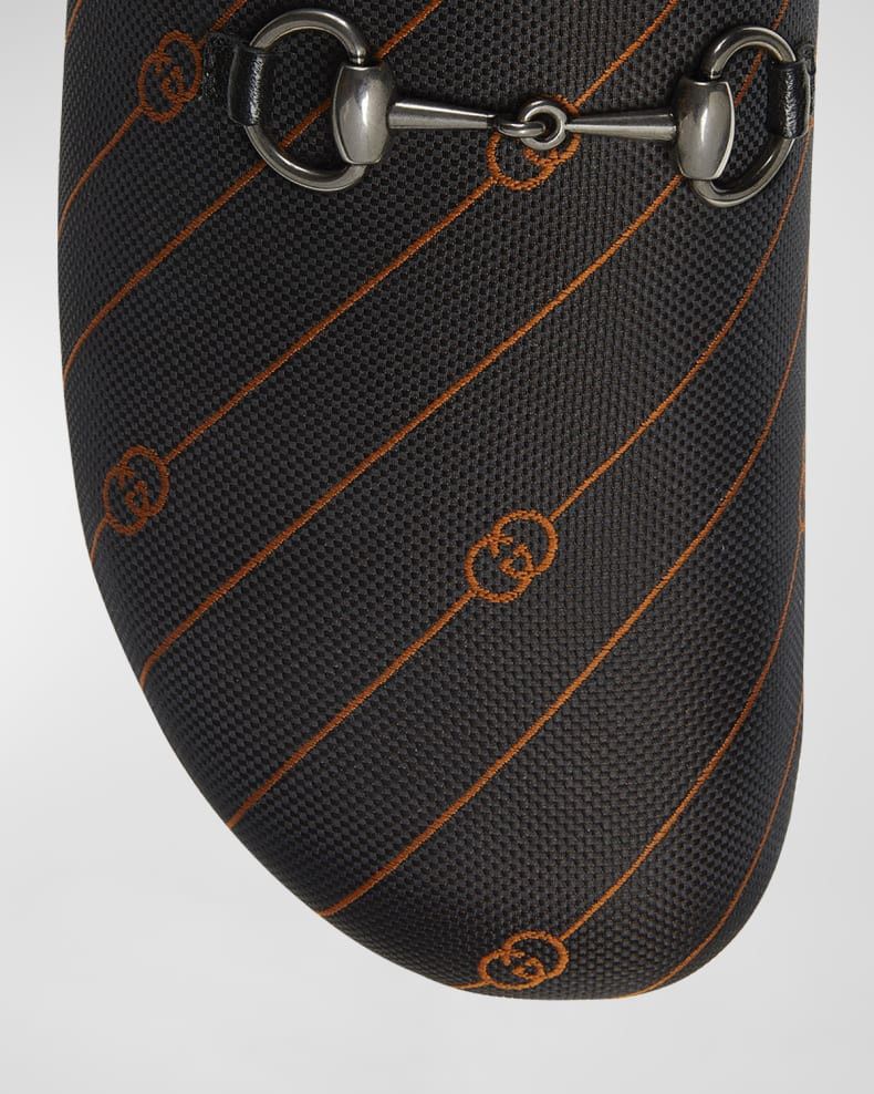 Gucci o1s1wg110225 Slipper With Horsebit in Black & Orange Size US 12.5 / EU 45-46 - 4 Thumbnail