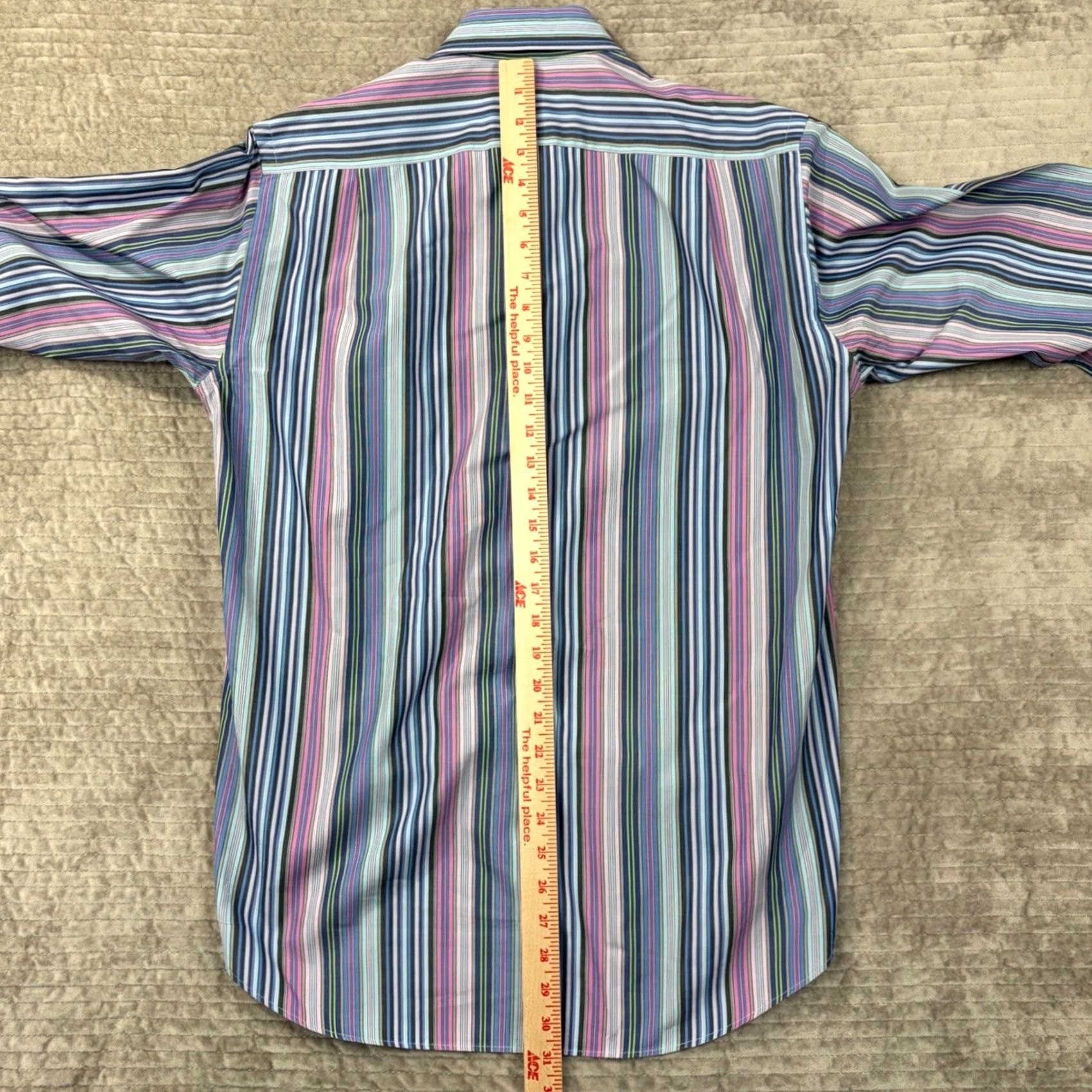 Etro Etro Milano Mens Multi Color Vertical Stripe Button Down Shirt Made in Italy Size US M / EU 48-50 / 2 - 4 Thumbnail
