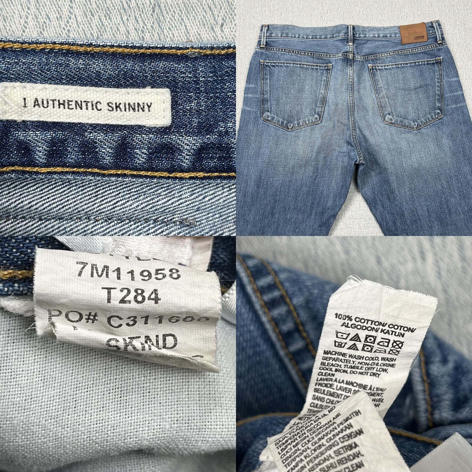 Lucky Brand Lucky Brand Jeans Mens 36x32 Legend 1 Authentic Skinny Selvedge Made USA 7M11958 Size US 36 / EU 52 - 9 Thumbnail