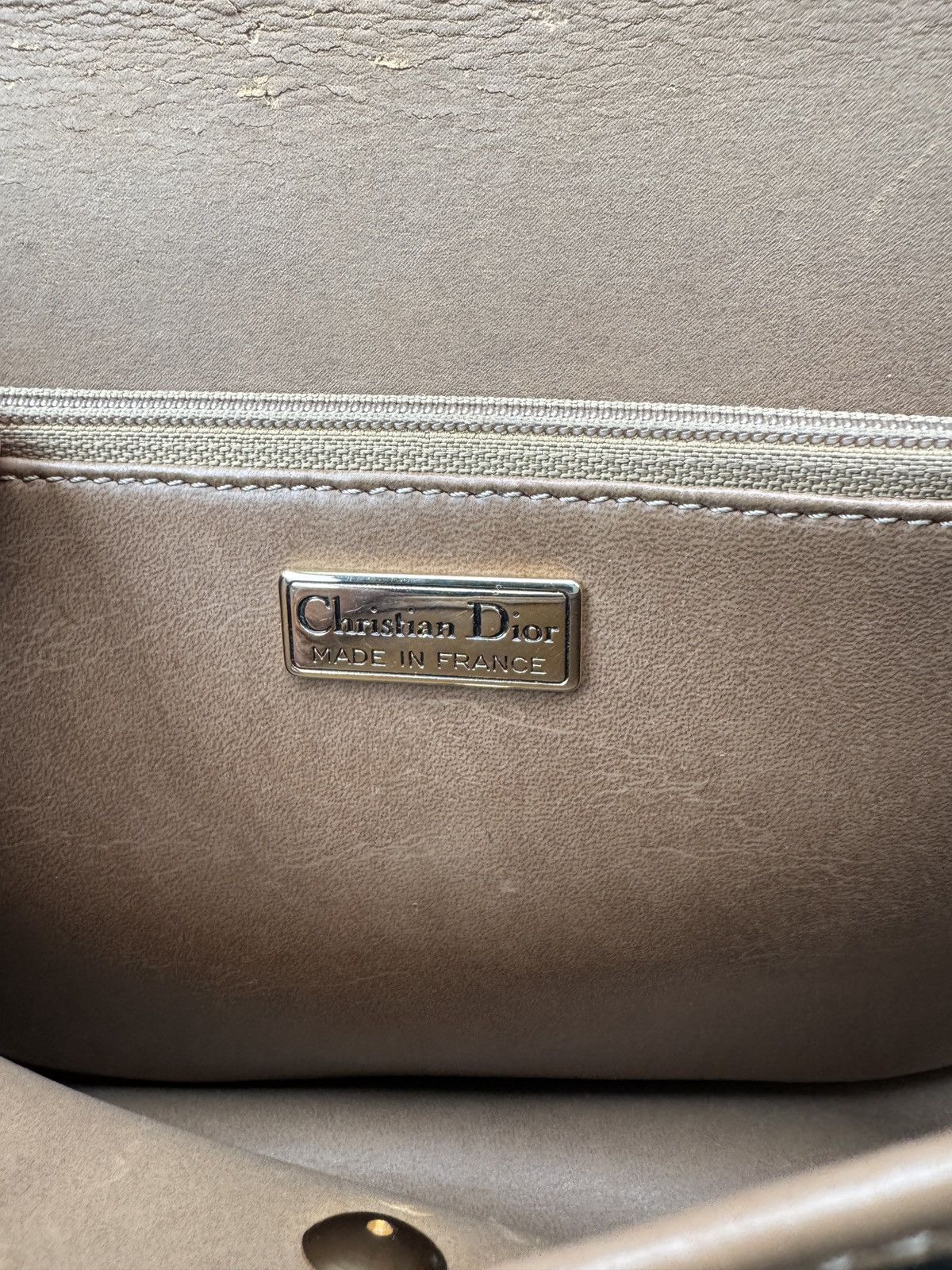 Dior Christian Dior Honeycomb Leather Shoulder Bag Brown Purse Size ONE SIZE - 14 Thumbnail