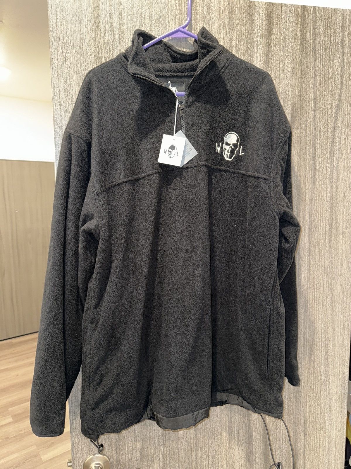 image of Warren Lotas Wl Oversized Quarter Zip in Black, Men's (Size Large)