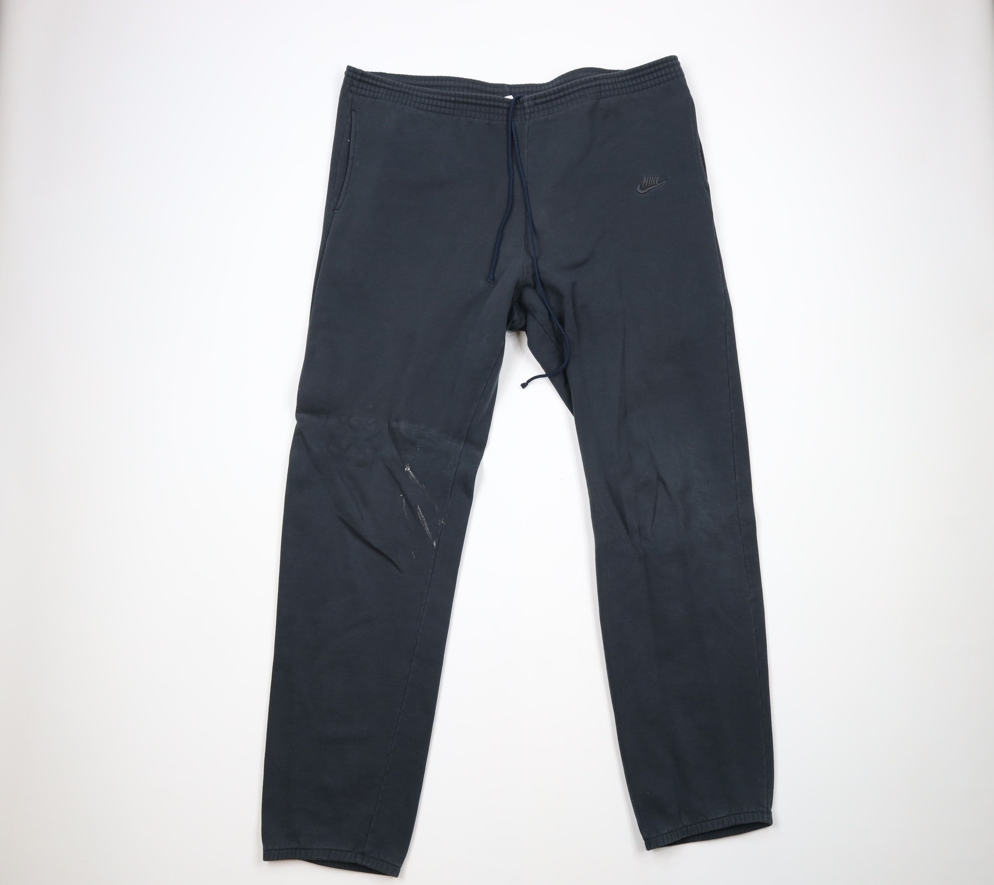 Nike Vintage 90s Nike Scott Mini Swoosh Sweatpants Black AS IS Size US 38 / EU 54 - 1 Thumbnail