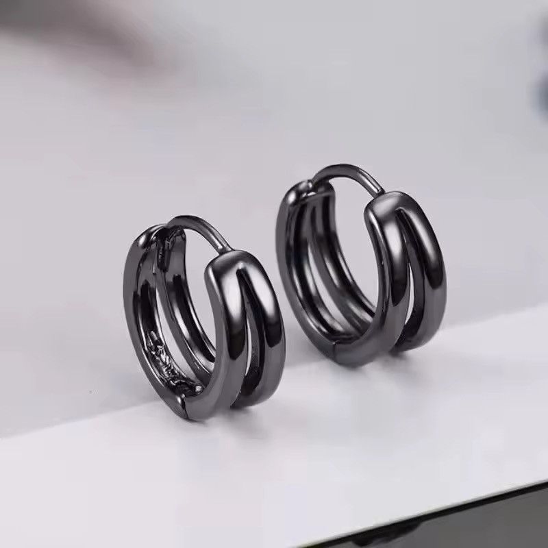 Jewelry Small Hoop Earrings for Men Women Streetwear Size ONE SIZE - 1 Thumbnail
