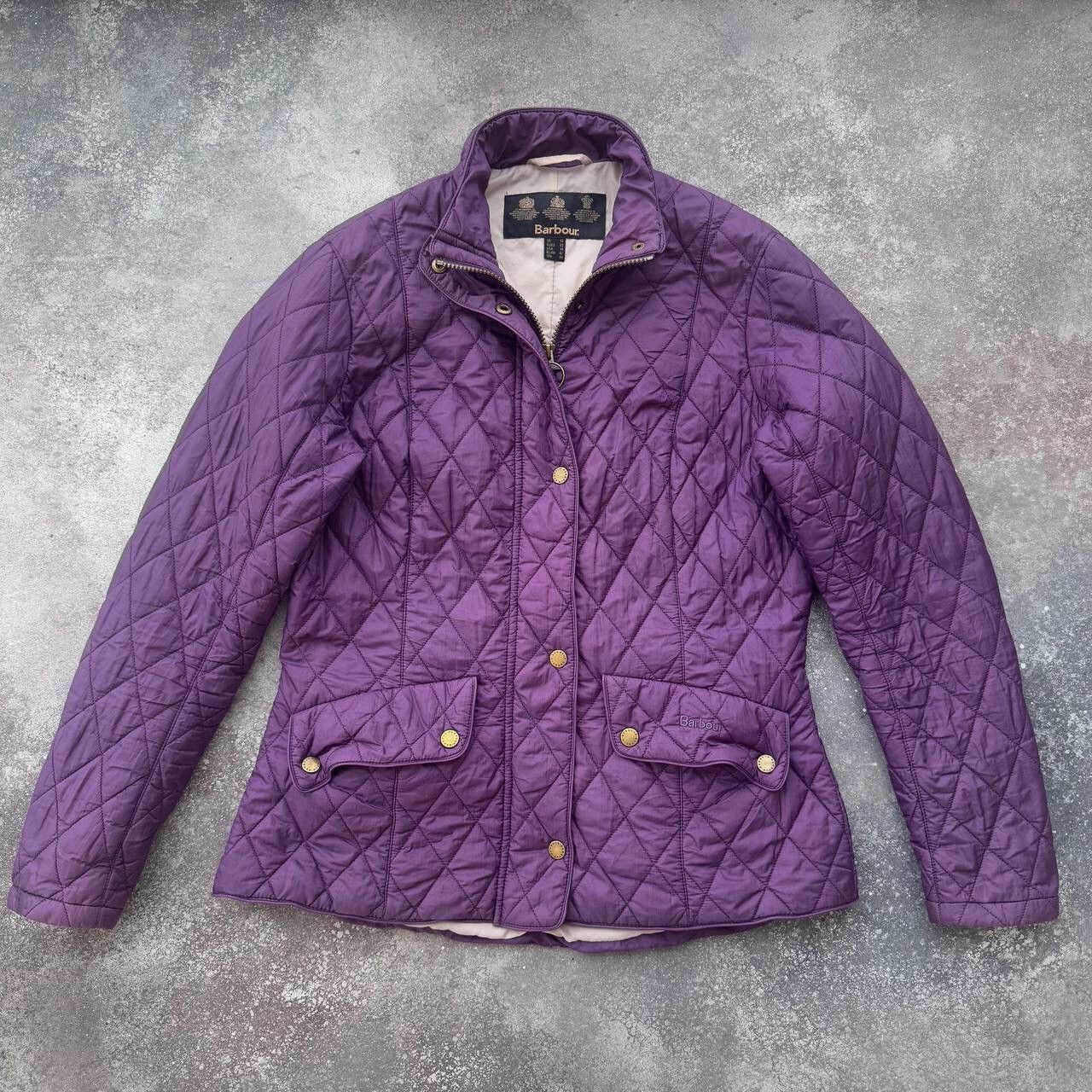 Barbour × Vintage Barbour Flyweight Cavalry Vintage Purple Quilted Jacket Size L / US 10 / IT 46 - 1 Thumbnail