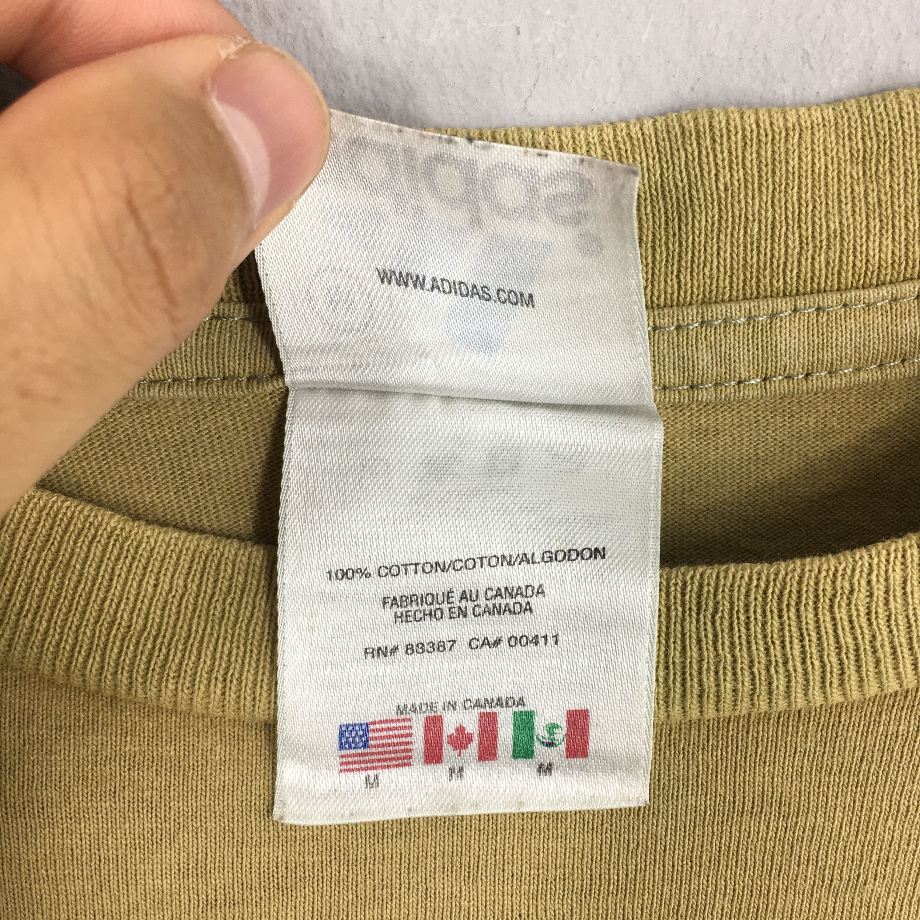 Adidas Vintage 90's Adidas Beige T shirt Medium Size US M / EU 48-50 / 2 - 5 Thumbnail