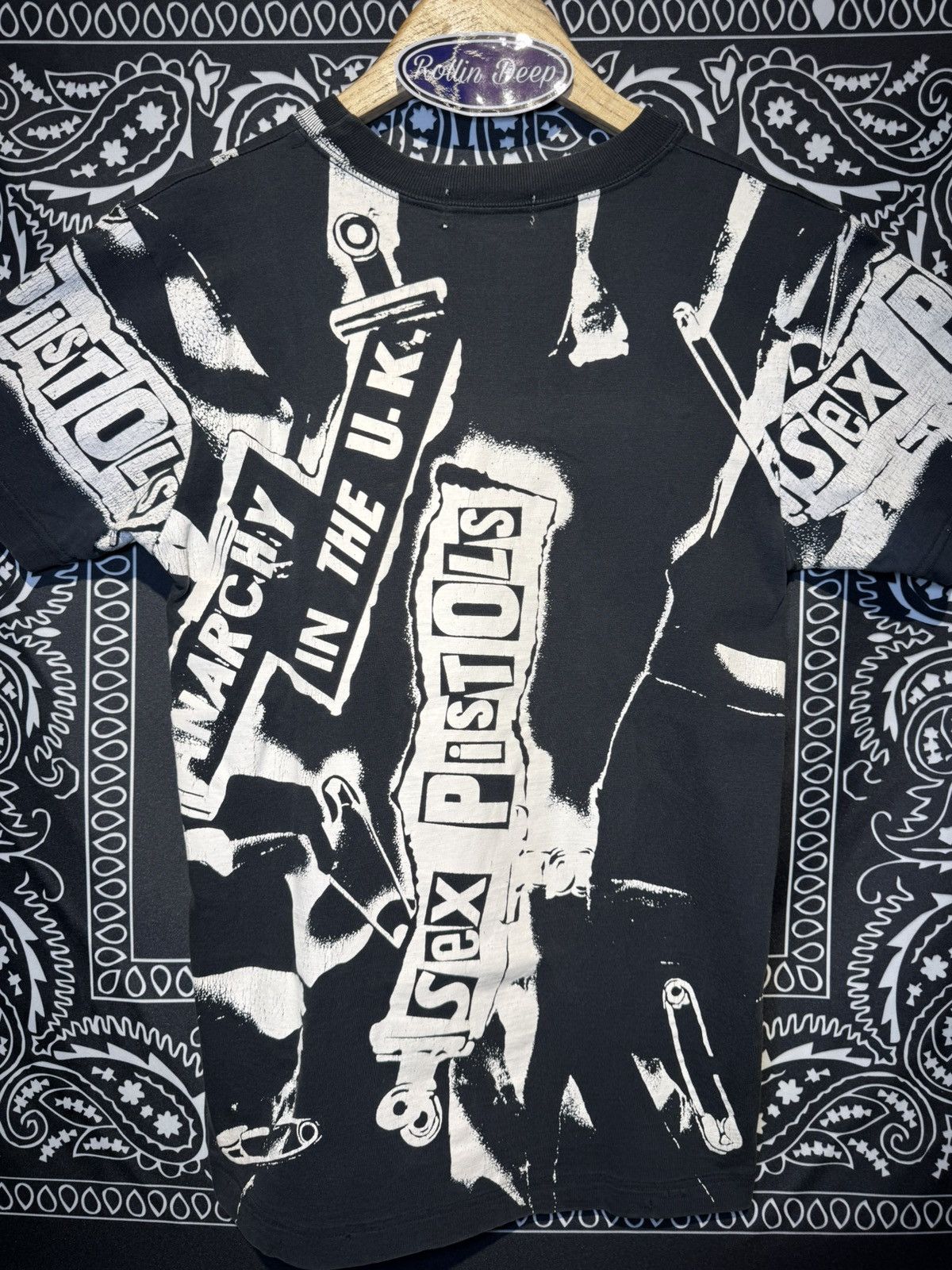 Vintage Rare Vintage Sex Pistols All Over Print Tee Size US M / EU 48-50 / 2 - 4 Thumbnail