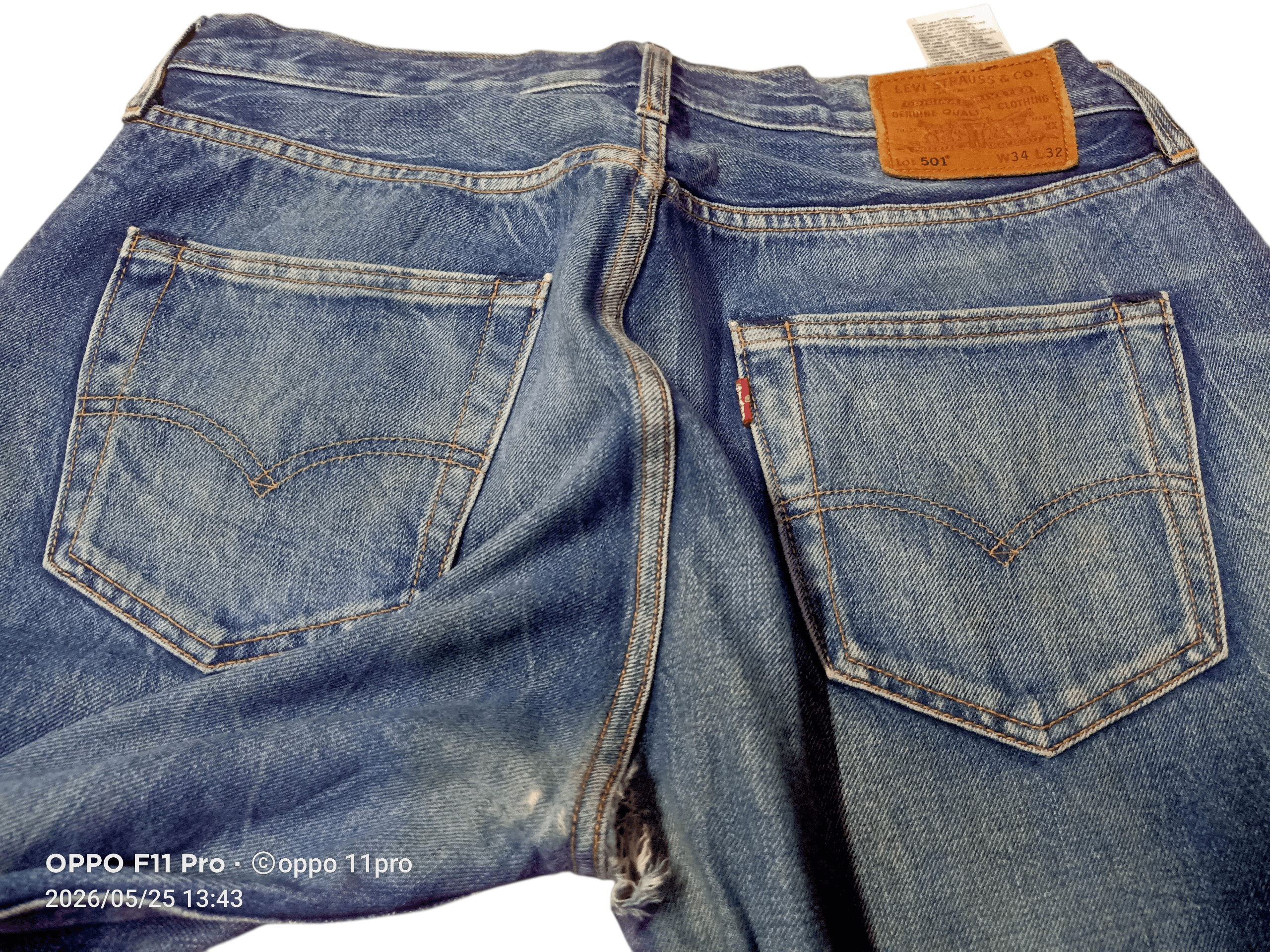 Levi's Vintage Clothing 💥 Vintage Levi's 501 (LVC) Distressdenim Men Redselved 💥 Size US 34 / EU 50 - 11 Thumbnail