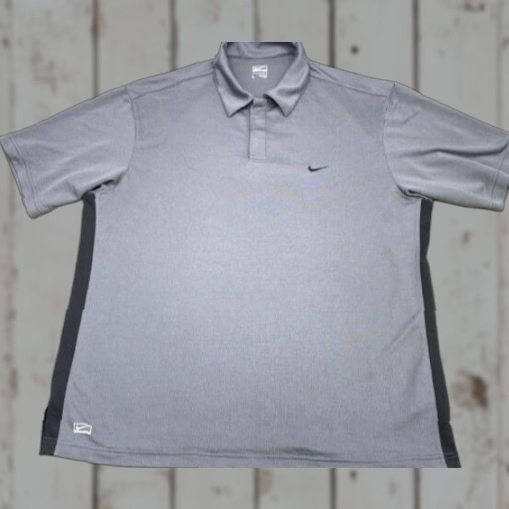 Nike Nike Performance Polo Shirt Men's L Gray - Nike Performance Polo Shirt Golf Short Sleeve Collared 100% Polyester Logo Knit 5194 Size US L / EU 52-54 / 3 - 1 Thumbnail