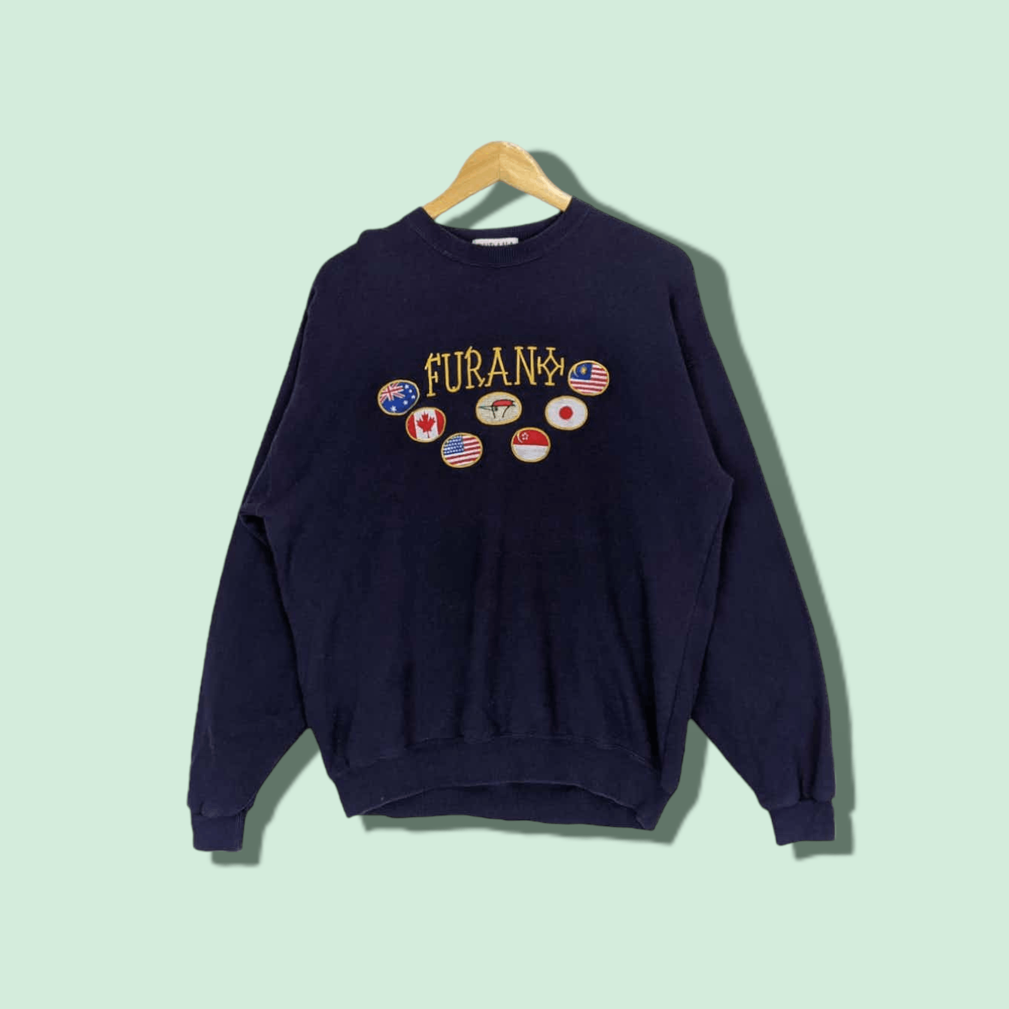 Japanese Brand Vintage 90's FURANO Japan Jumper Sweatshirt Size US L / EU 52-54 / 3 - 1 Thumbnail
