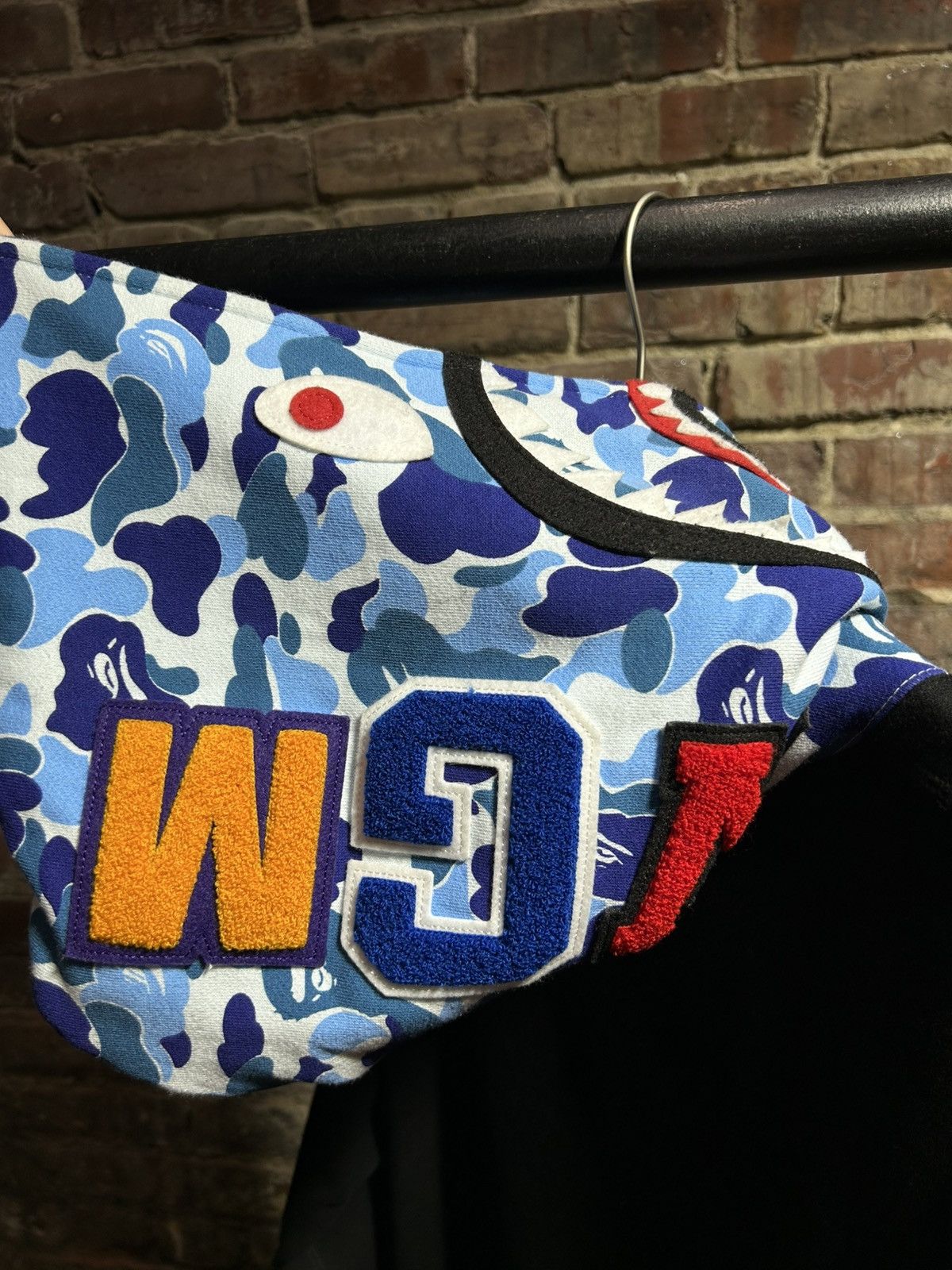 Bape Bape Blue Camo Shark Hoodie Size US L / EU 52-54 / 3 - 3 Thumbnail