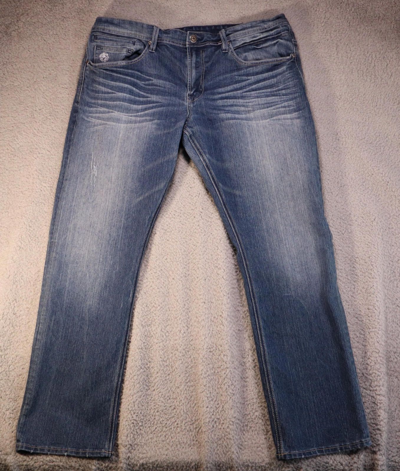 Designer Buffalo David Bitton Evan-X Slim Stretch Jean 38x30 blue Size US 38 / EU 54 - 5 Thumbnail