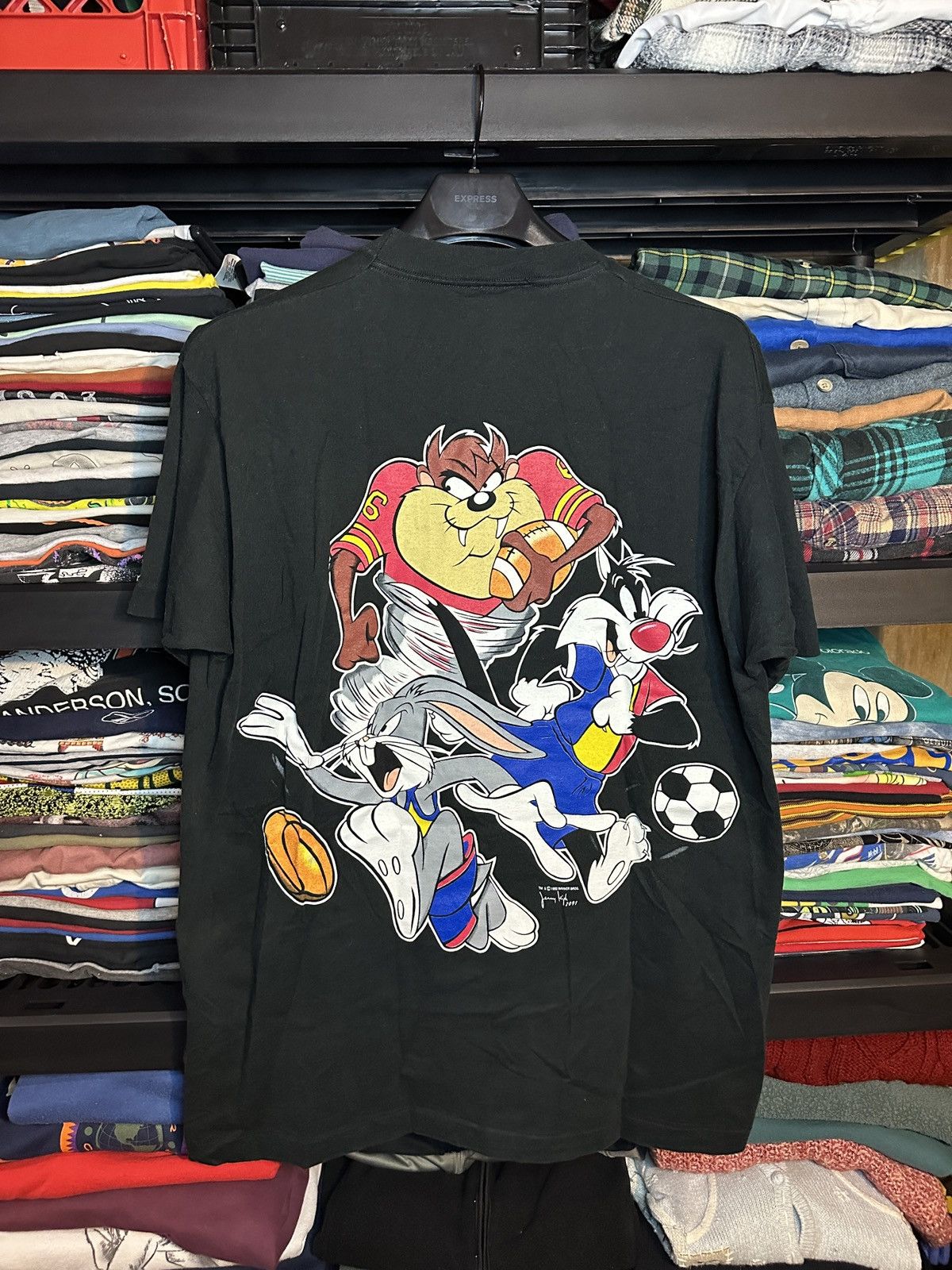 Vintage Vintage 1993 Single Stitch Looney Tunes Size US XL / EU 56 / 4 - 5 Thumbnail