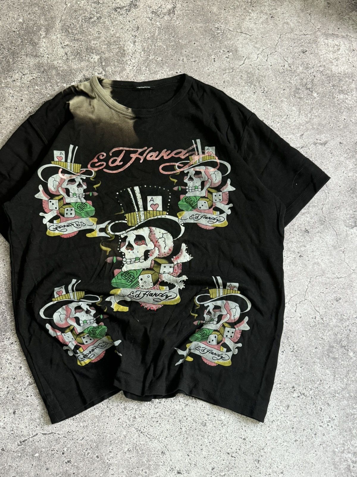 Ed Hardy Vintage Ed Hardy Distressed skull t-shirt Size US L / EU 52-54 / 3 - 3 Thumbnail