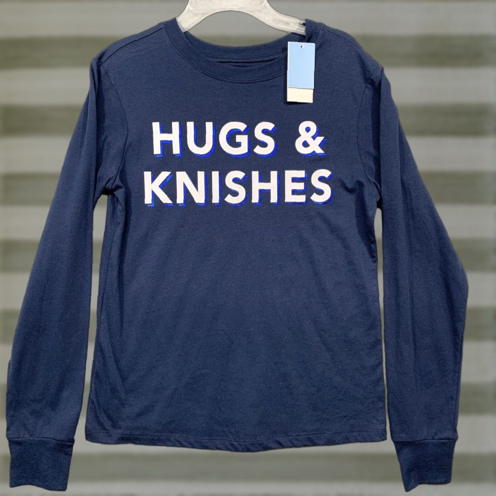 Vintage Zoe + Liv T-Shirt XS Long Sleeve Navy Blue White Hugs & Knishes NWT Ladies Shirt Long Sleeve Navy Blue White Hugs & Knishes NWT XS Womens Size XS / US 0-2 / IT 36-38 - 1 Thumbnail