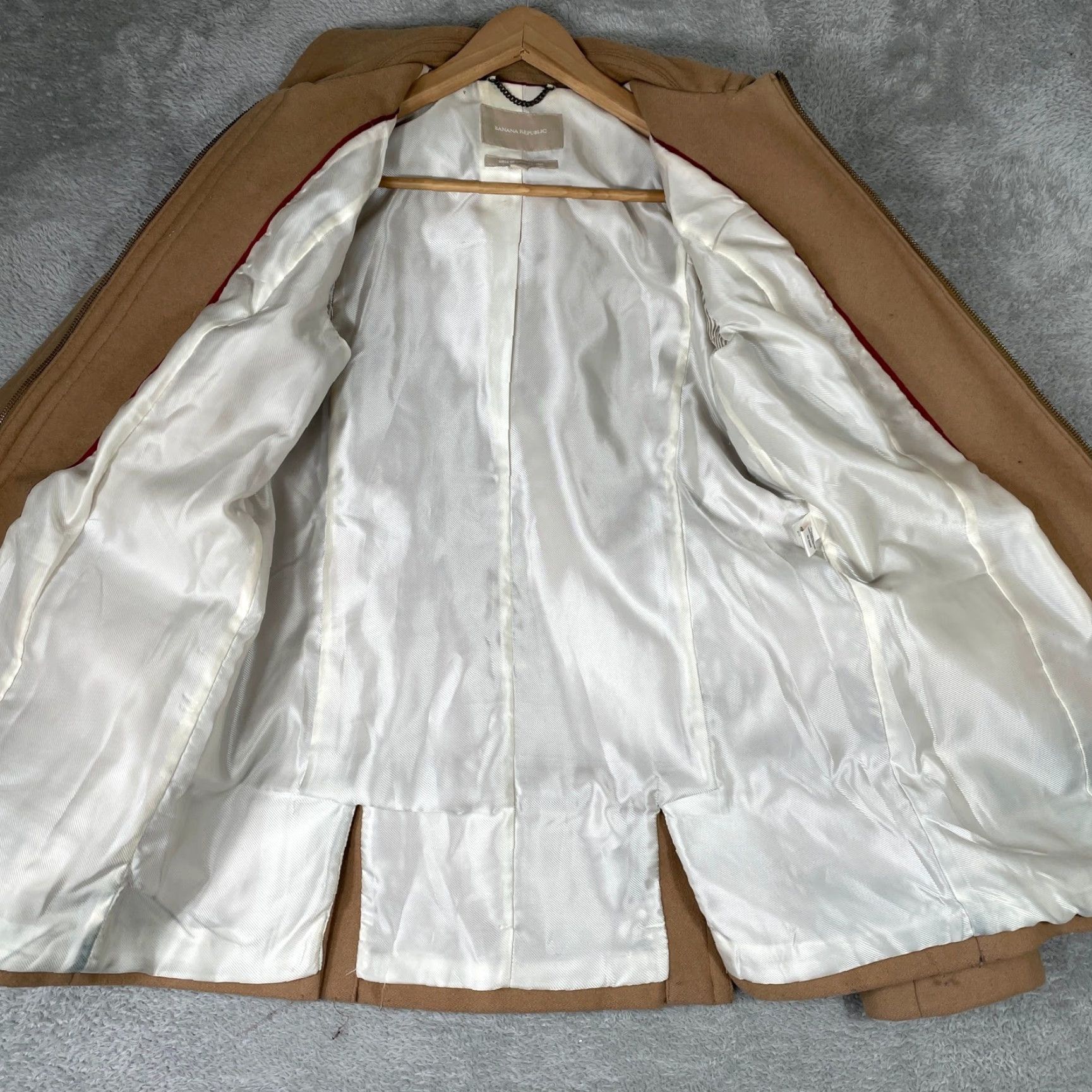 Banana Republic VINTAGE Banana Republic Duffle Coat Womens M Camel Wool Blend Toggle Jacket Size M / US 6-8 / IT 42-44 - 6 Thumbnail