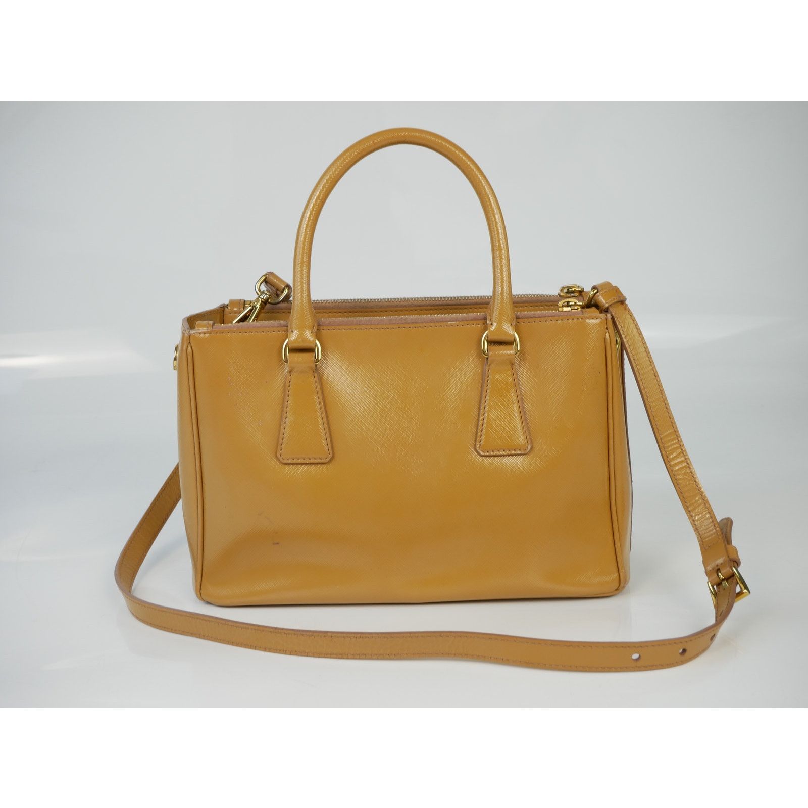 Prada Prada Caramel Saffiano Lux Leather Small Galleria Tote Size ONE SIZE - 2 Thumbnail