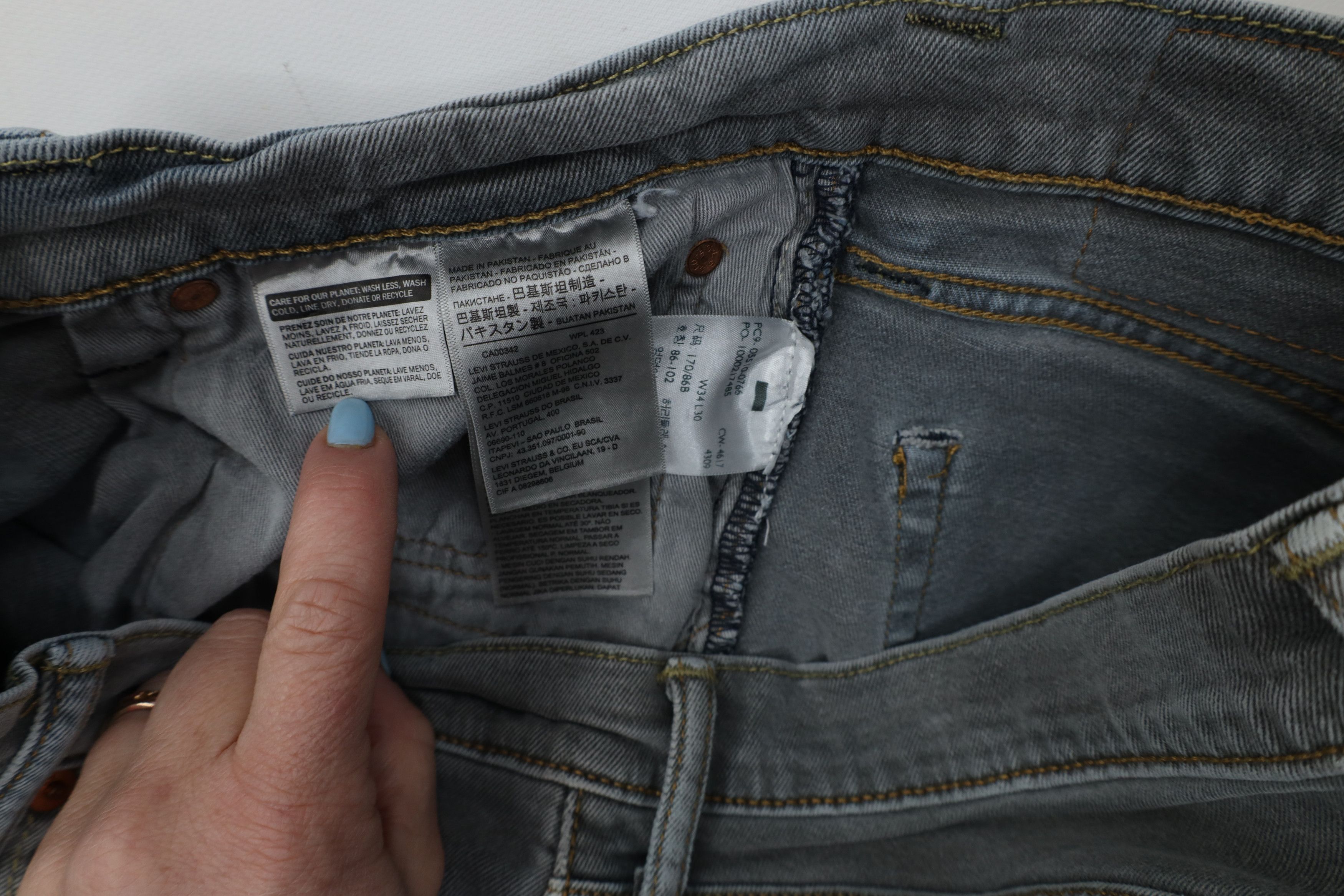 Levi's Vintage Y2K Levis 510 Stretch Skinny Fit Denim Jeans Gray Size US 34 / EU 50 - 8 Thumbnail