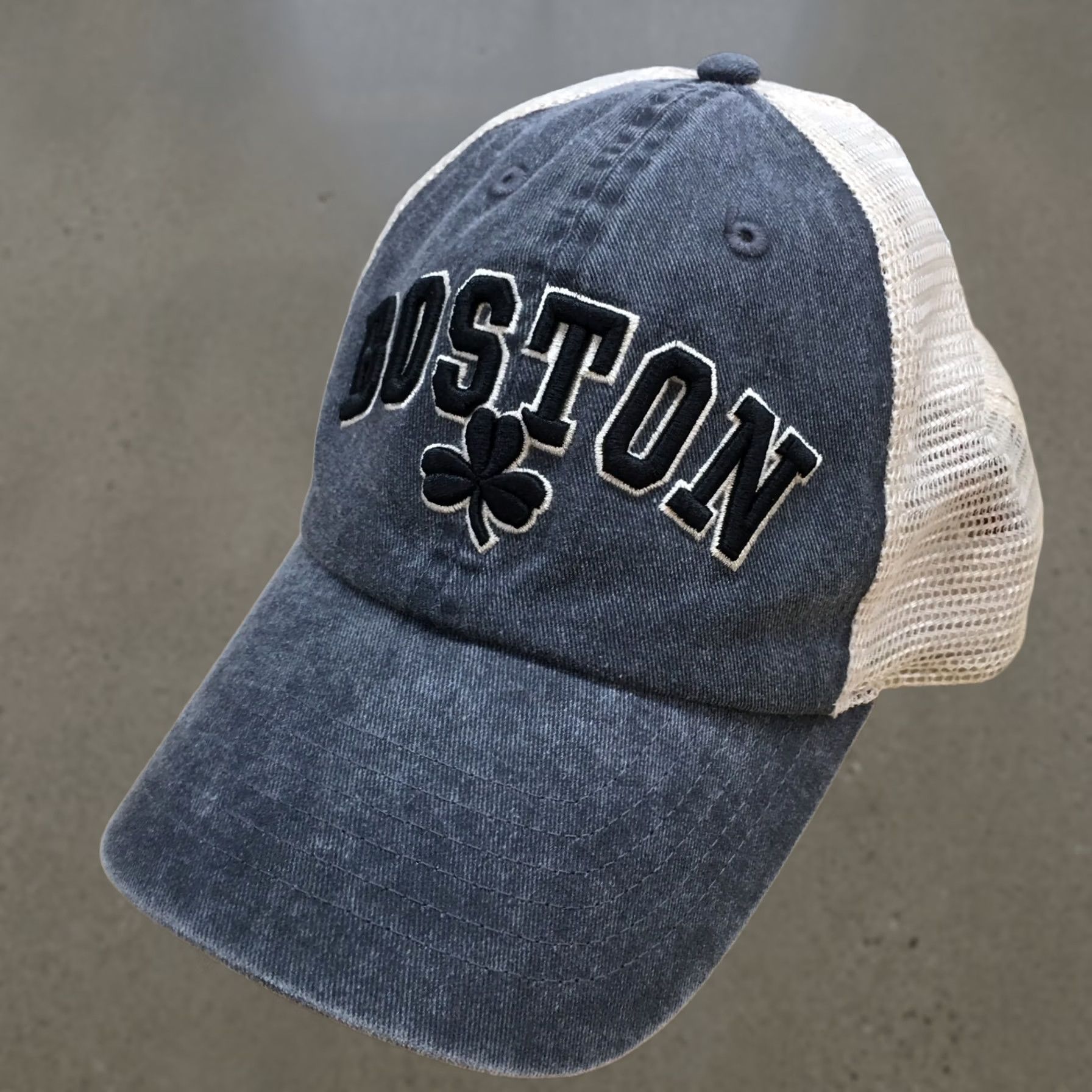 Vintage Bay State Apparel Trucker Hat Mens Gray OS Adjustable Embroidered Logo Boston Size ONE SIZE - 1 Thumbnail