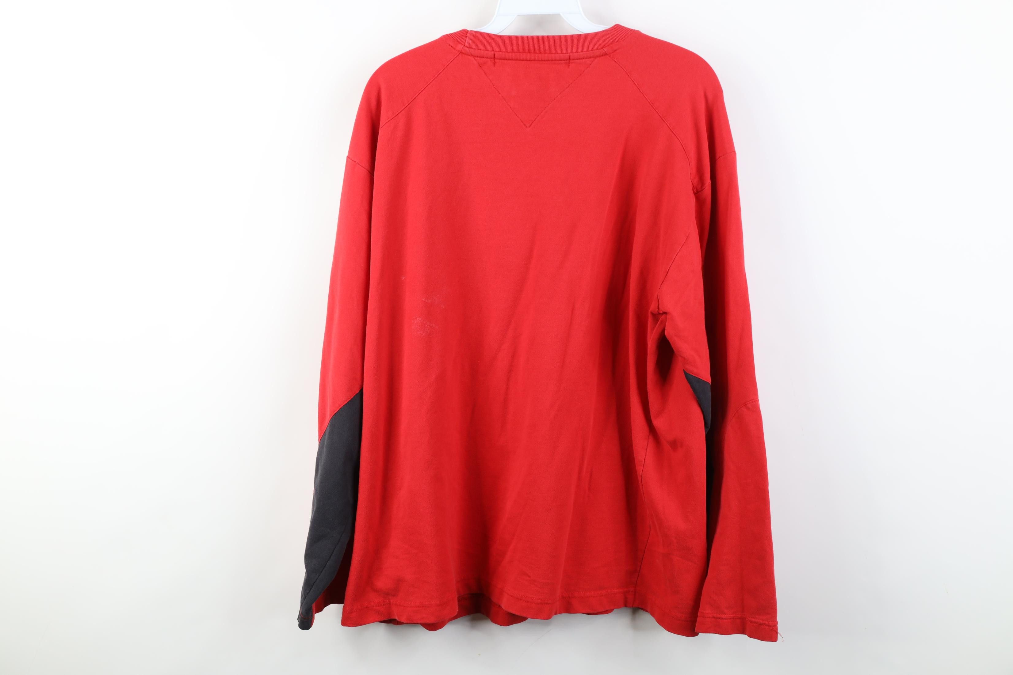 Tommy Hilfiger Vintage Y2K 2000 Tommy Hilfiger Long Sleeve T-Shirt Red Size US L / EU 52-54 / 3 - 12 Thumbnail