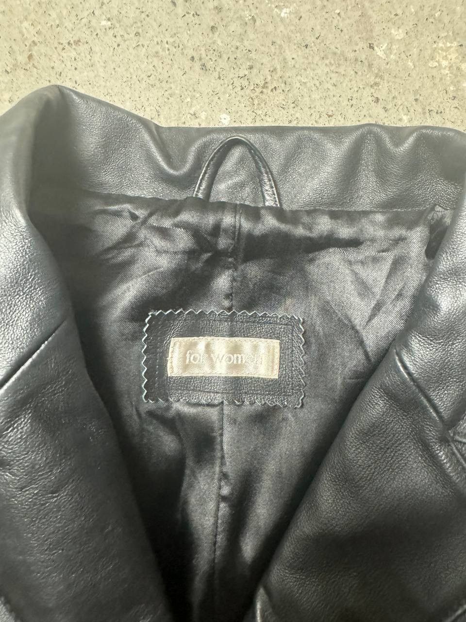 Designer × Vintage Vintage Leather Jacket For women black with pockets Size M / US 6-8 / IT 42-44 - 6 Thumbnail
