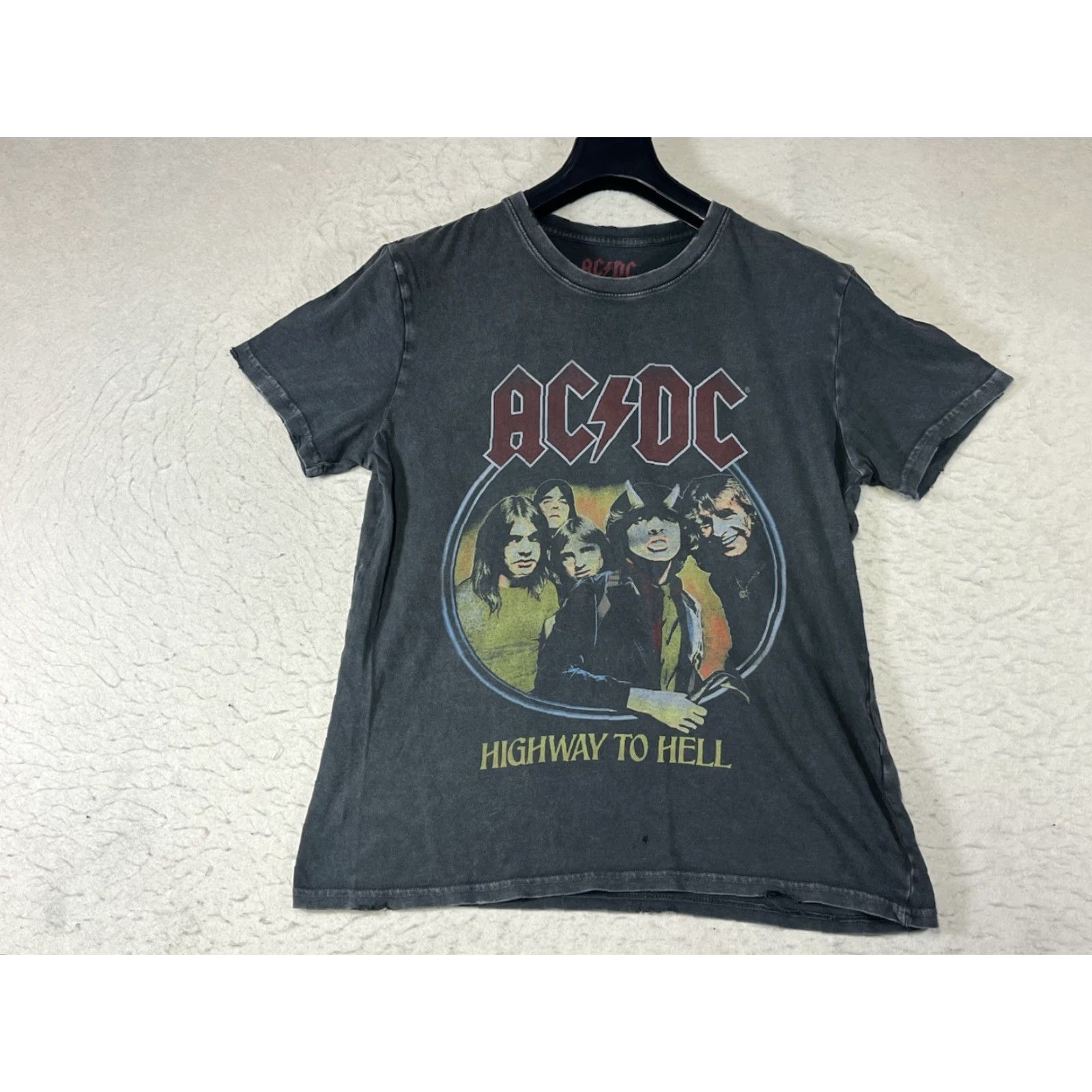 Lucky Brand Lucky Brand AC/DC Highway To Hell T-Shirt Mens M Black Distressed Style Shirt Size US M / EU 48-50 / 2 - 2 Thumbnail