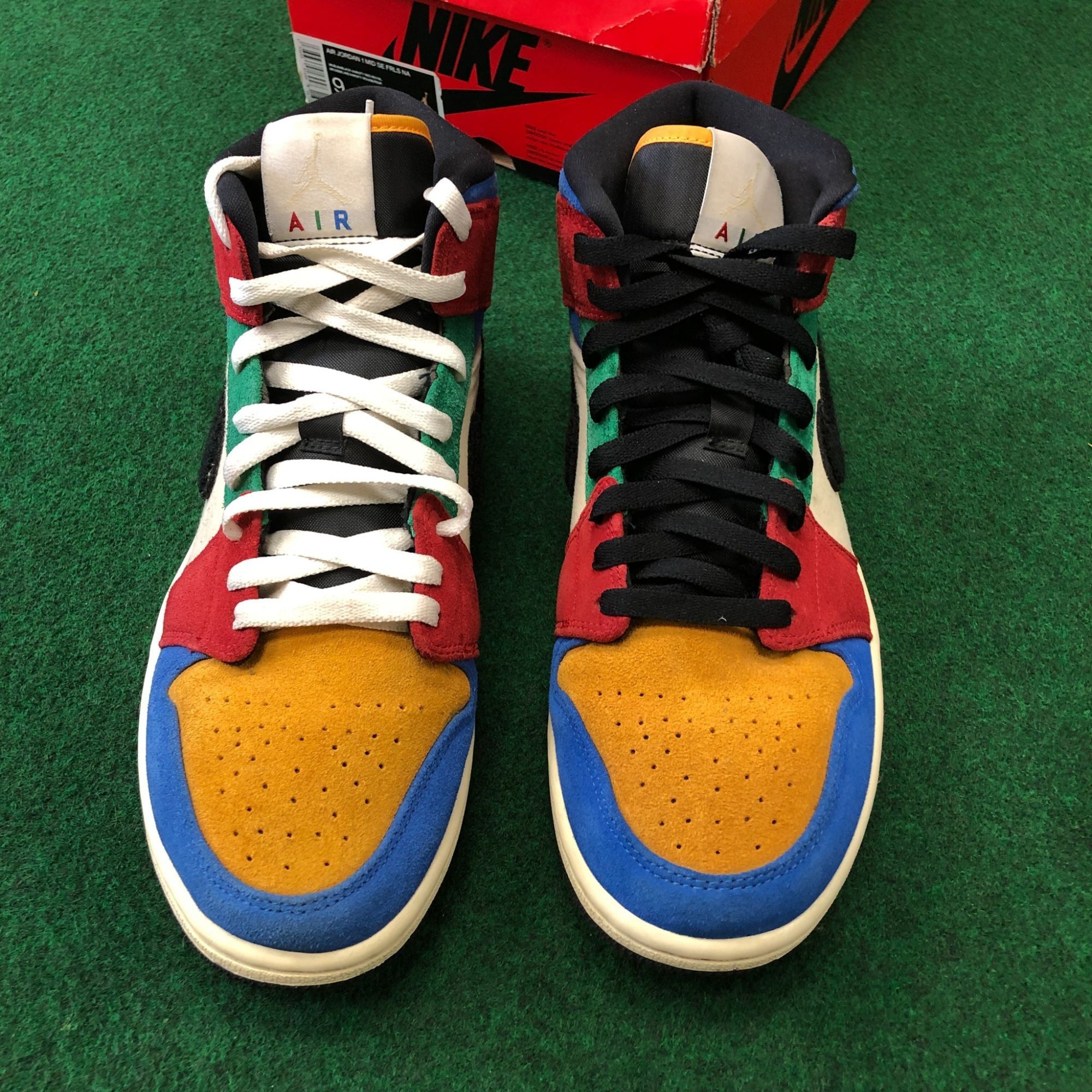 Nike Pre-Owned Air Jordan 1 Mid Fearless ‘Blue the Great’ - Size Size US 9 / EU 42 - 3 Thumbnail