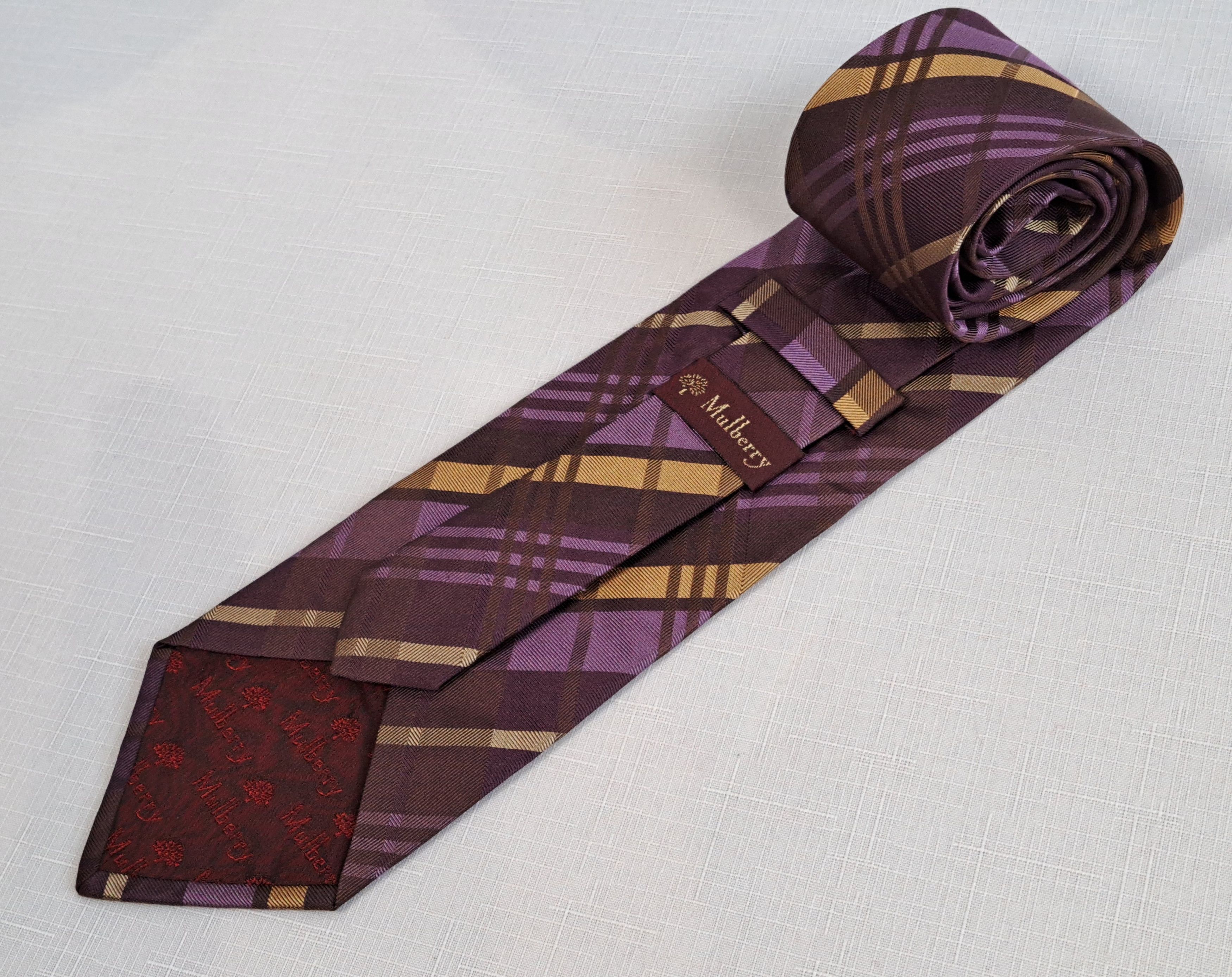 Mulberry × Vintage Mulberry vintage silk tie. Size ONE SIZE - 2 Thumbnail