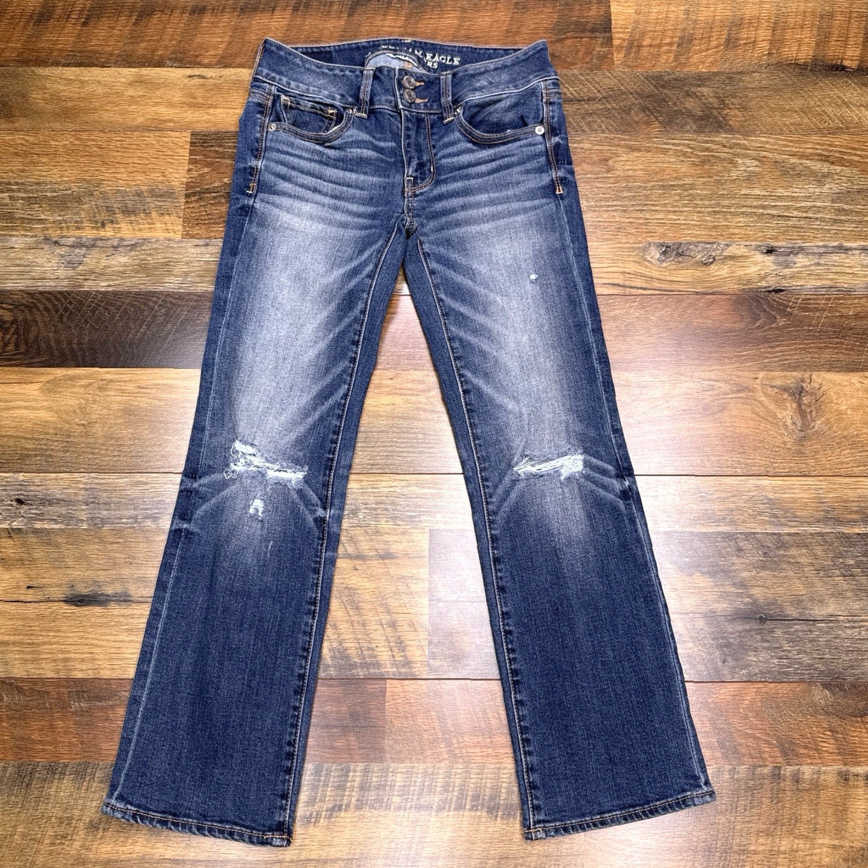 American Eagle Outfitters **American Eagle Artist Crop Jeans Blue Regular Women's 00** User: **American Eagle Artist Crop Jeans Regular Women's 00 Blue** Size 24" / US 00 / IT 34 - 3 Thumbnail