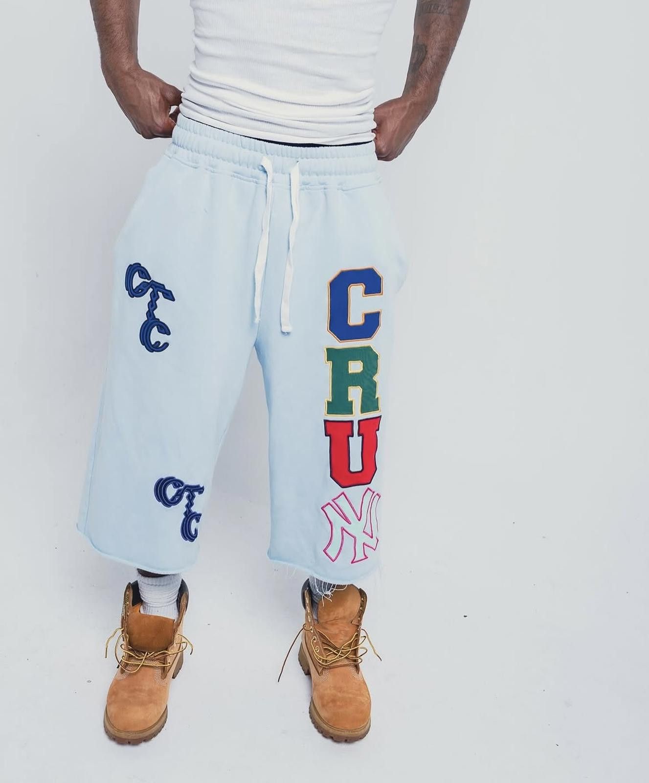 Other CRUM Light Blue 3/4 Shorts Size US 34 / EU 50 - 5 Thumbnail