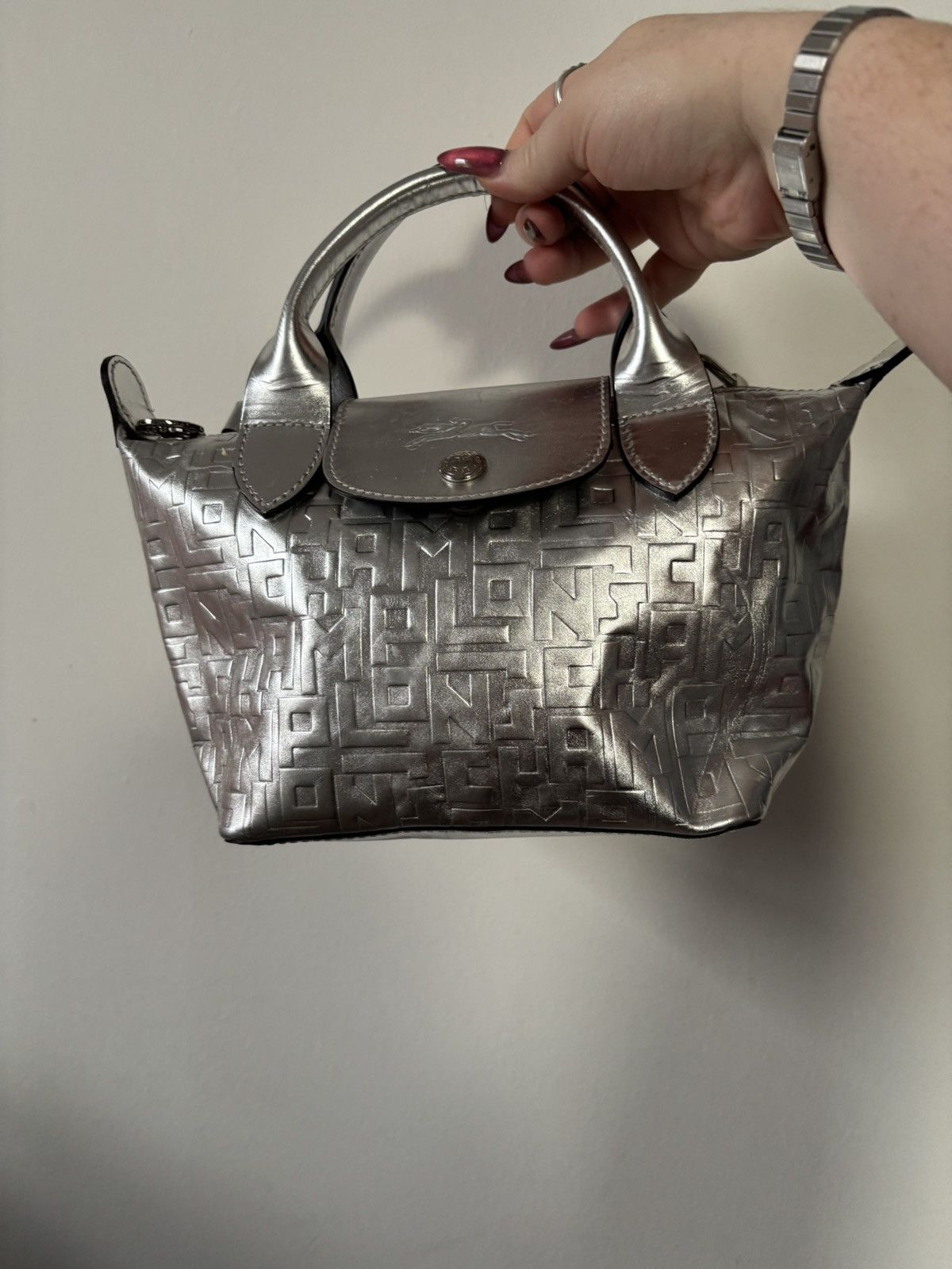 Longchamp Long champ, silver mini bag Size ONE SIZE - 1 Thumbnail